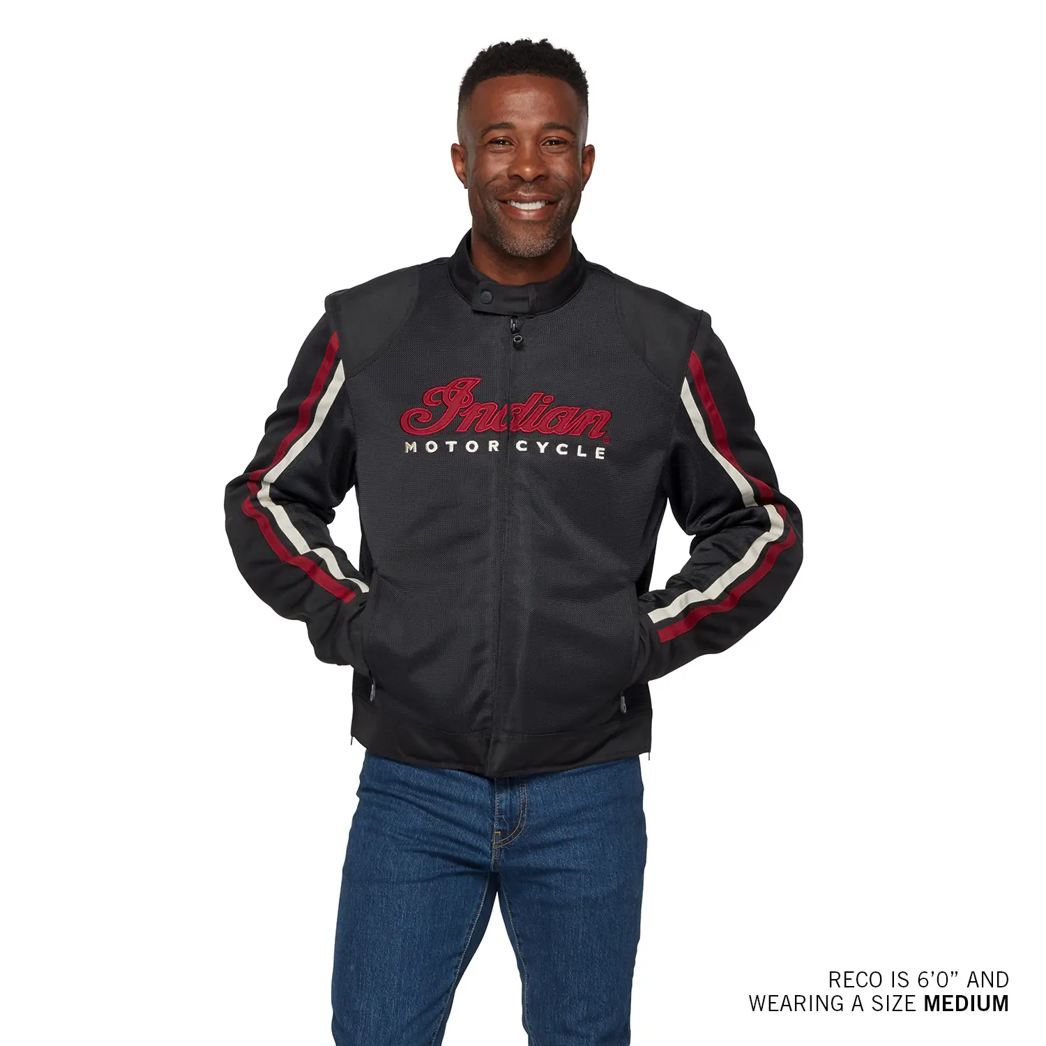 Men's Milestone Mesh Jacket, Black Indian Motorcycle GB