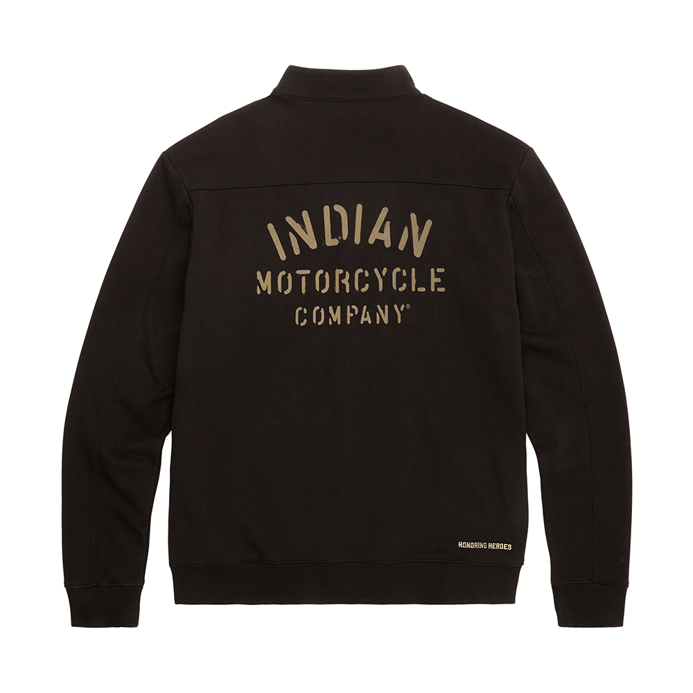 Men's Camo Lined Quarter Zip, Black | Indian Motorcycle