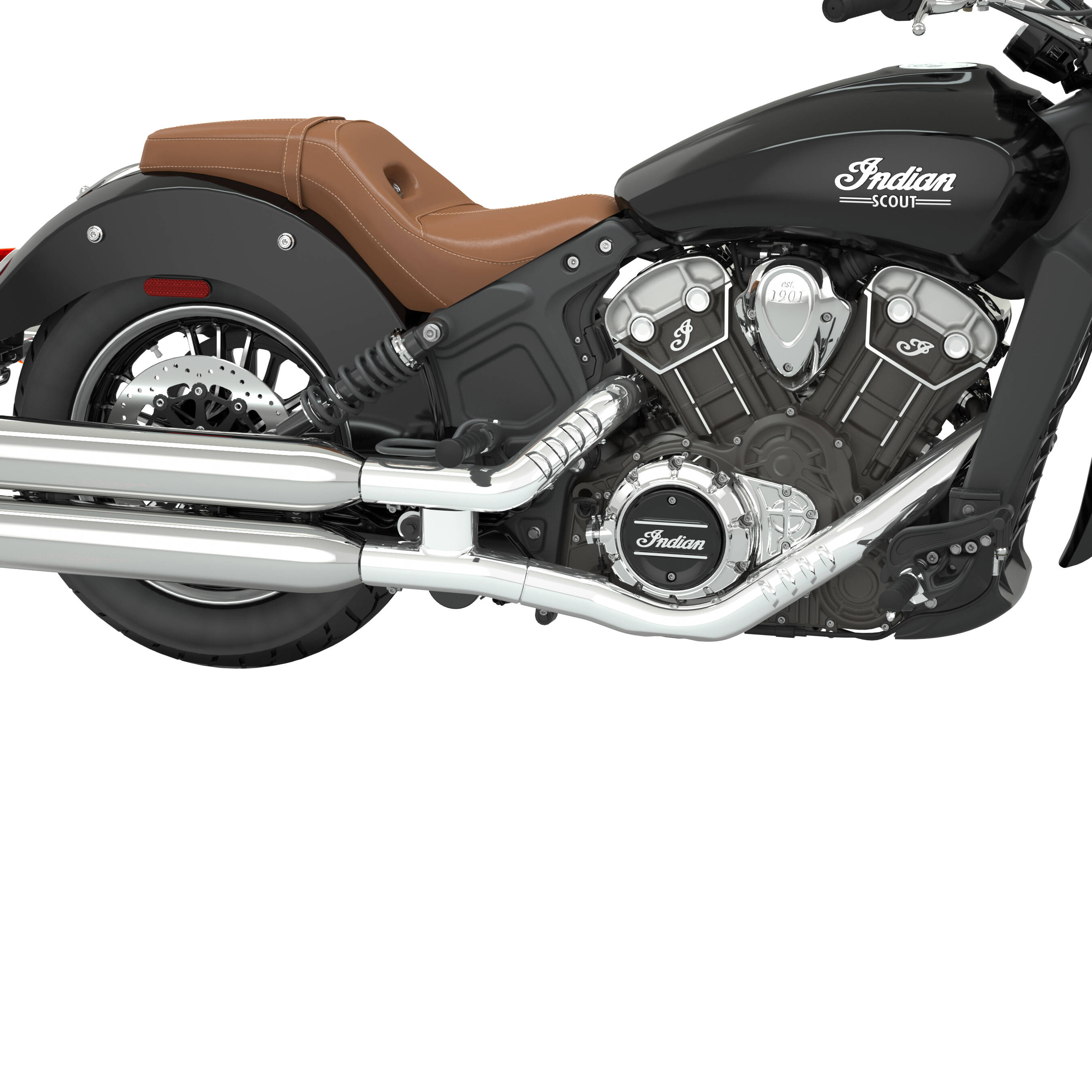 Heat Exhaust Shields, Chrome Indian Motorcycle
