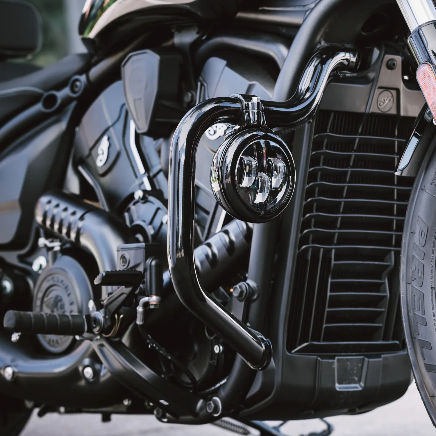 Pathfinder LED Driving Lights Mount Indian Motorcycle FR-CA