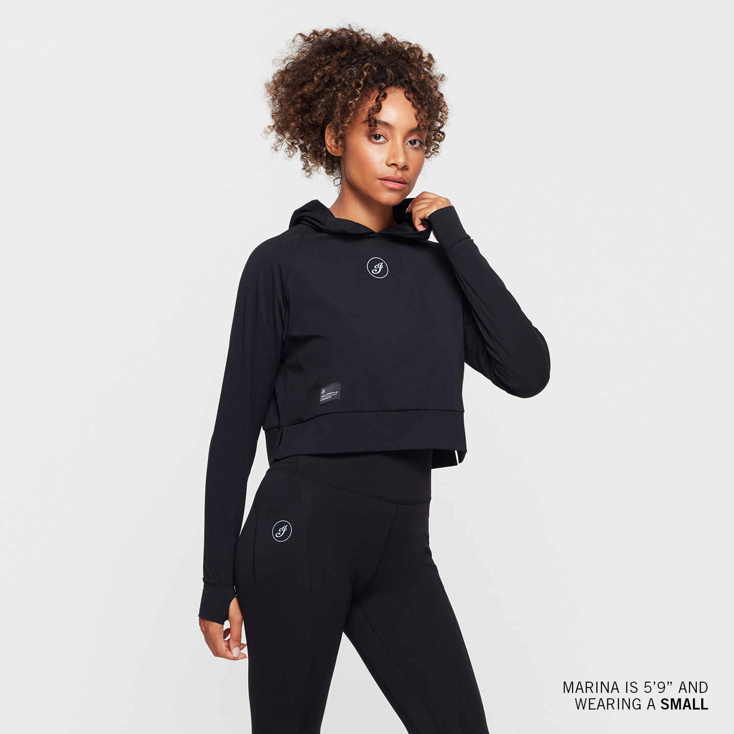Indian Women's Cropped Athlete Hoodie Black 2862964 | eBay