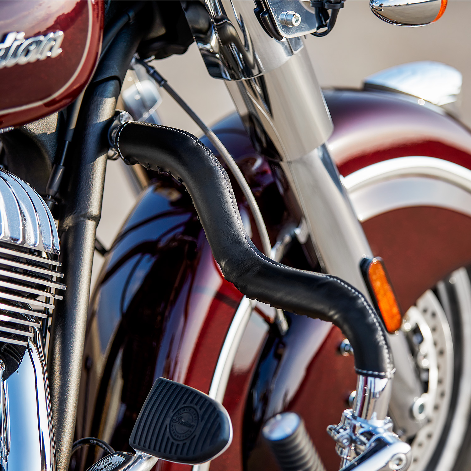 Genuine Leather Mustache Highway Bar Wraps, Pair | Indian Motorcycle