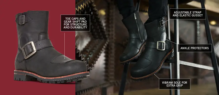 Women's Lace Up Boot, Black - Indian Motorcycle Orange County