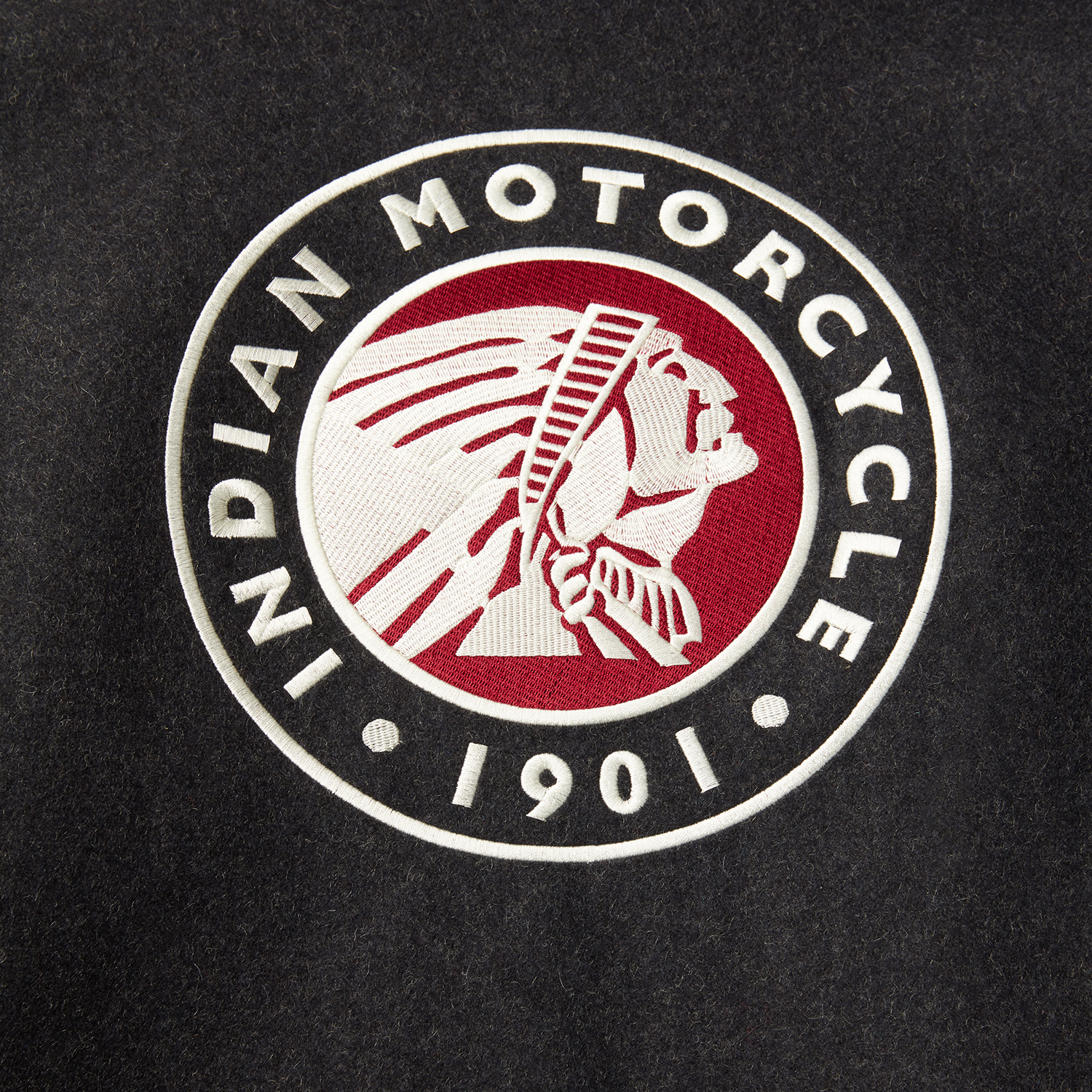 希少 Indian Motorcycle ノーカラー ジャケット 袖レザー メンズ