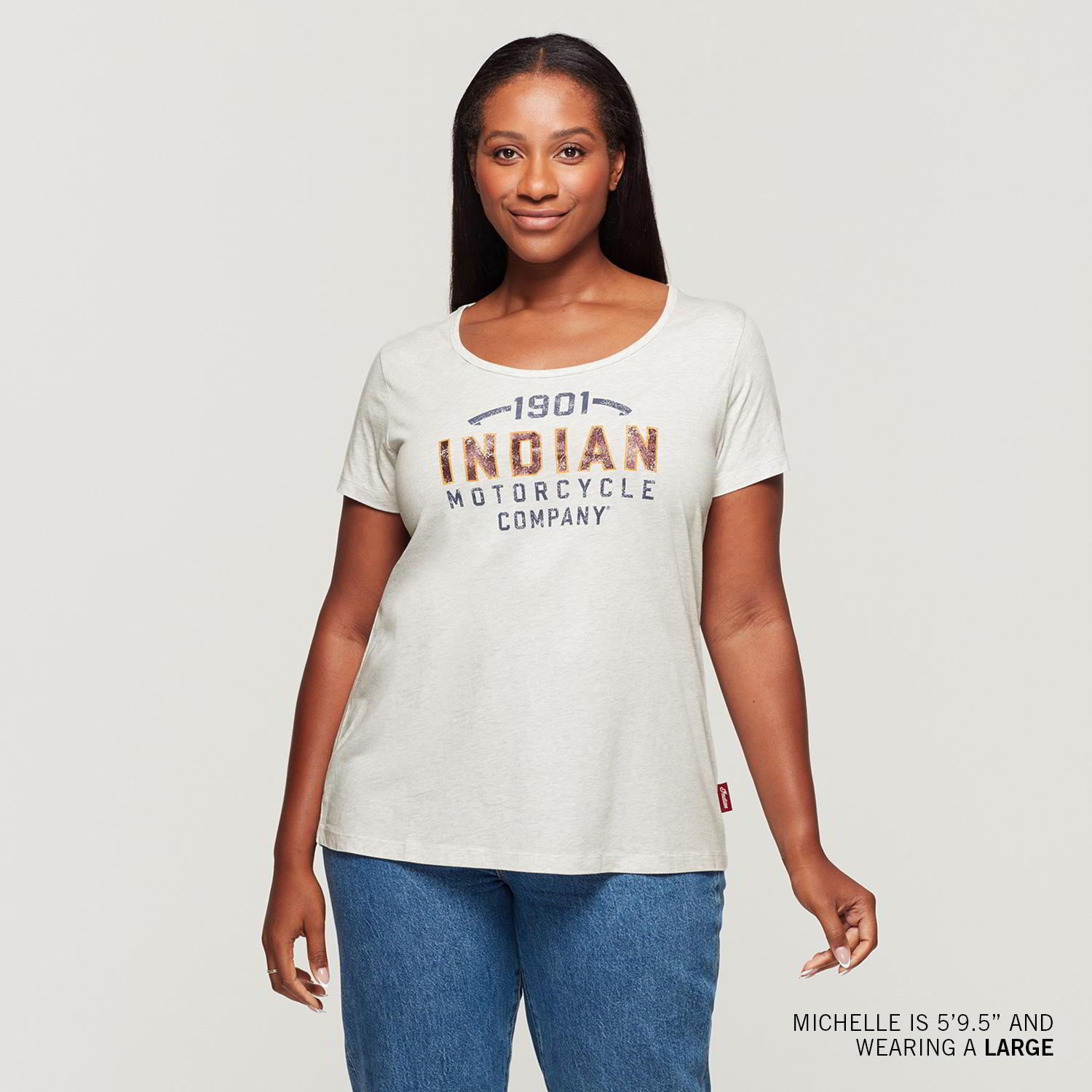 Women's 1901 IMC Glitter T-Shirt, Gray | Indian Motorcycle