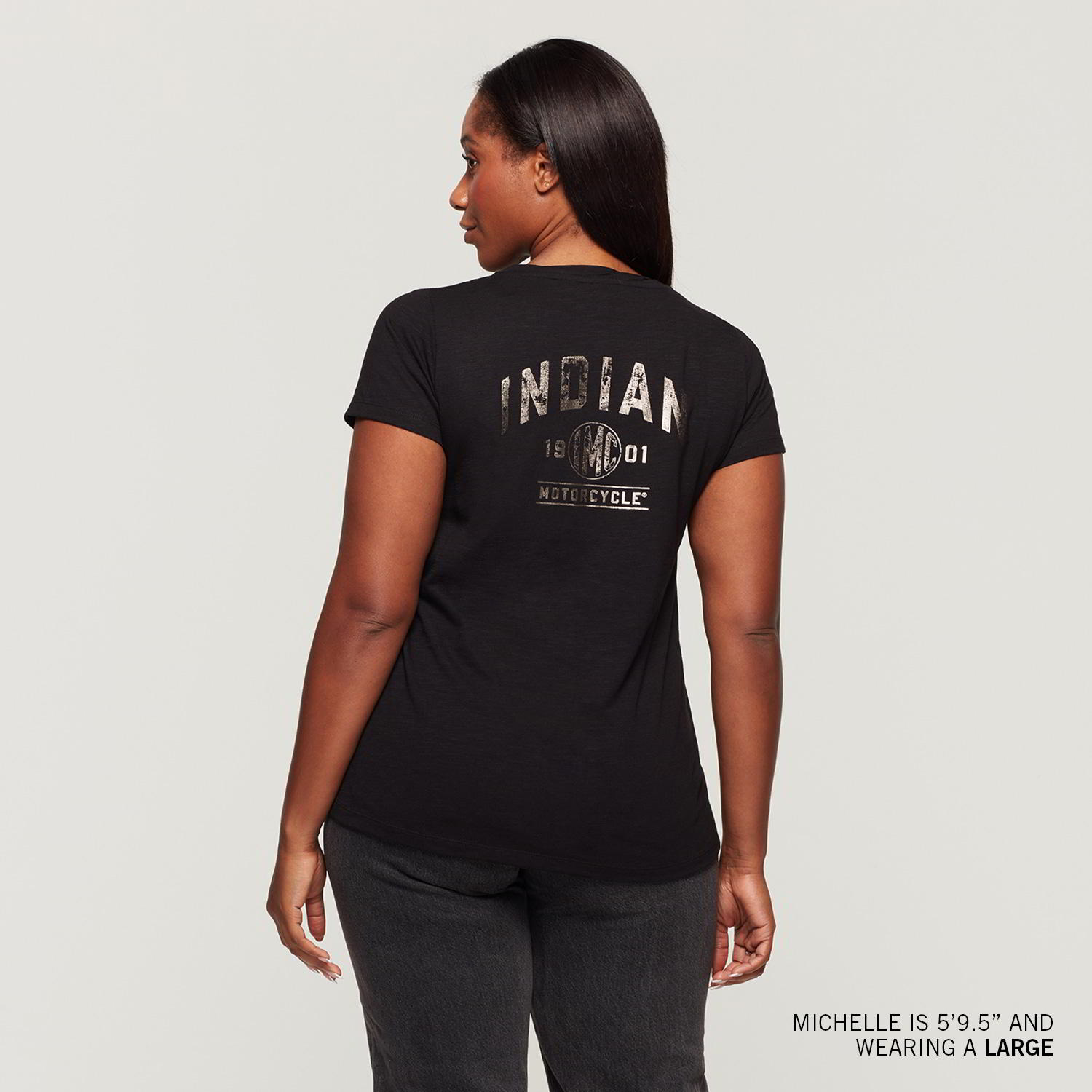 Women's IMC 1901 Block T-Shirt, Black | Indian Motorcycle