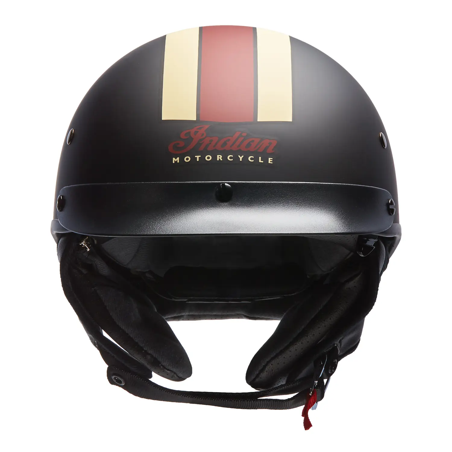 Half Helmet with Retro Racing Stripe, Black | Indian Motorcycle