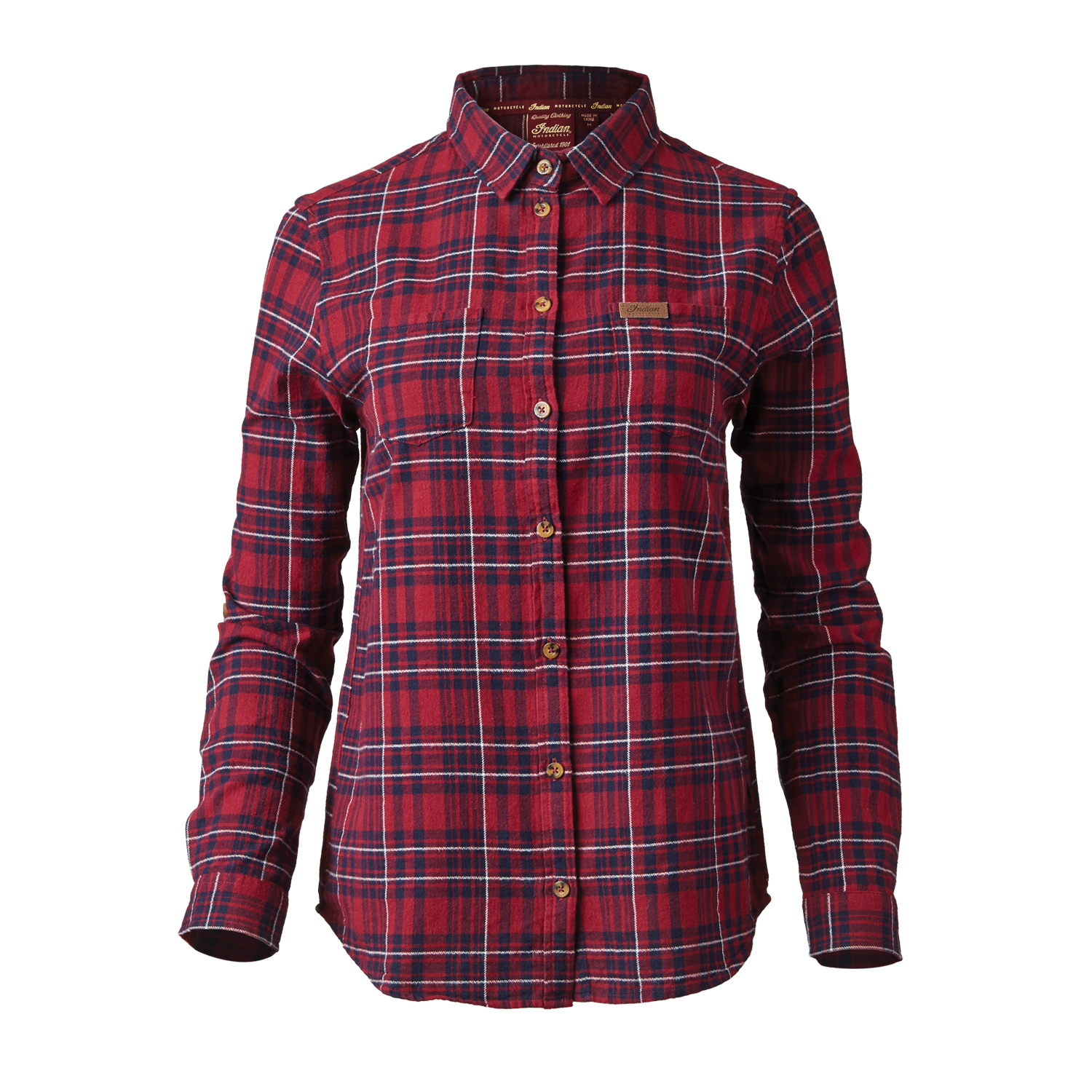 red and navy flannel shirt womens