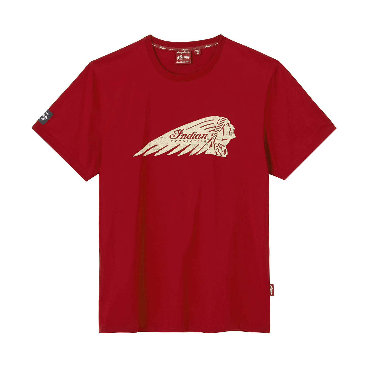 Men's Distressed Headdress T-Shirt, Red | Indian Motorcycle