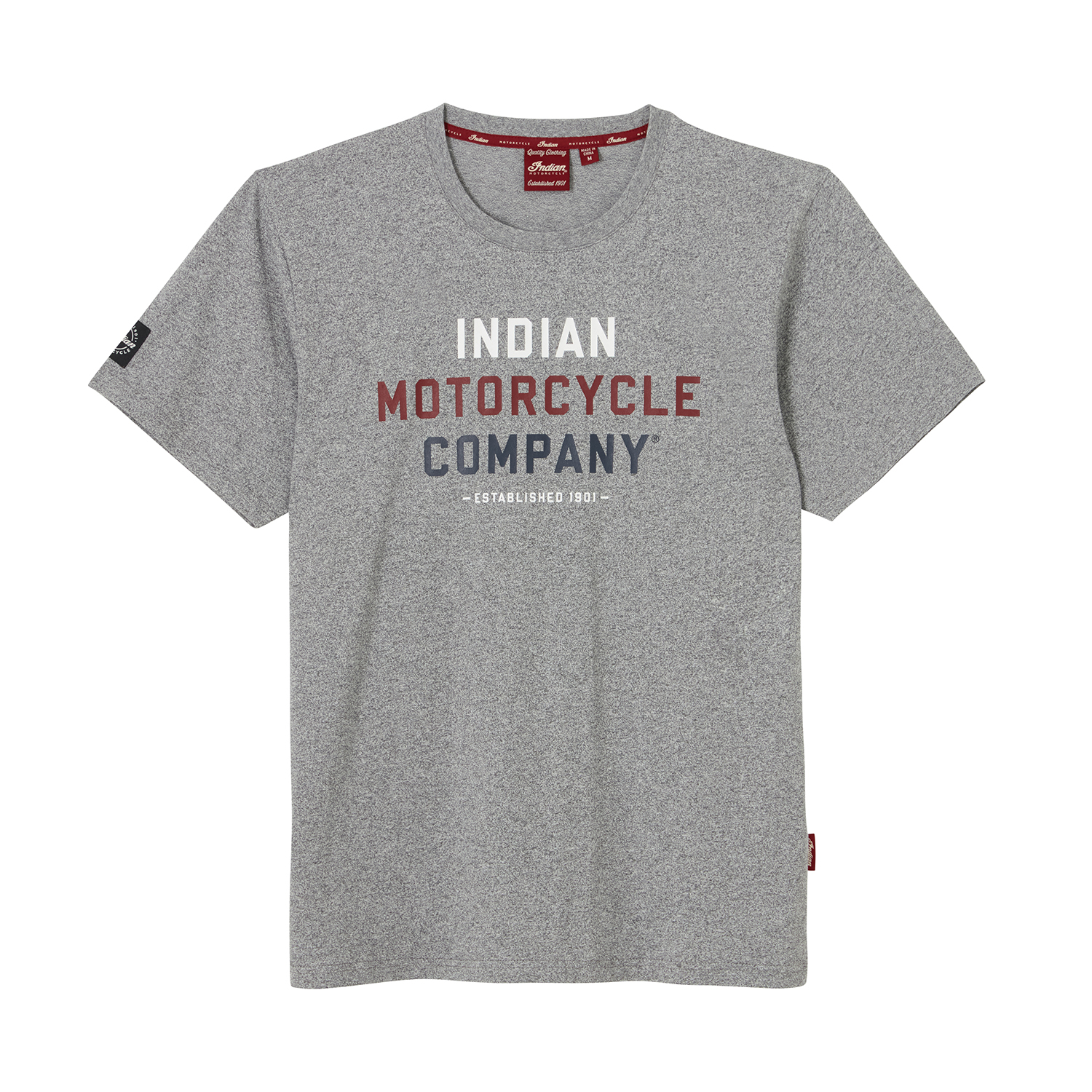 Men's Tri Color Logo T-Shirt, Gray | Indian Motorcycle