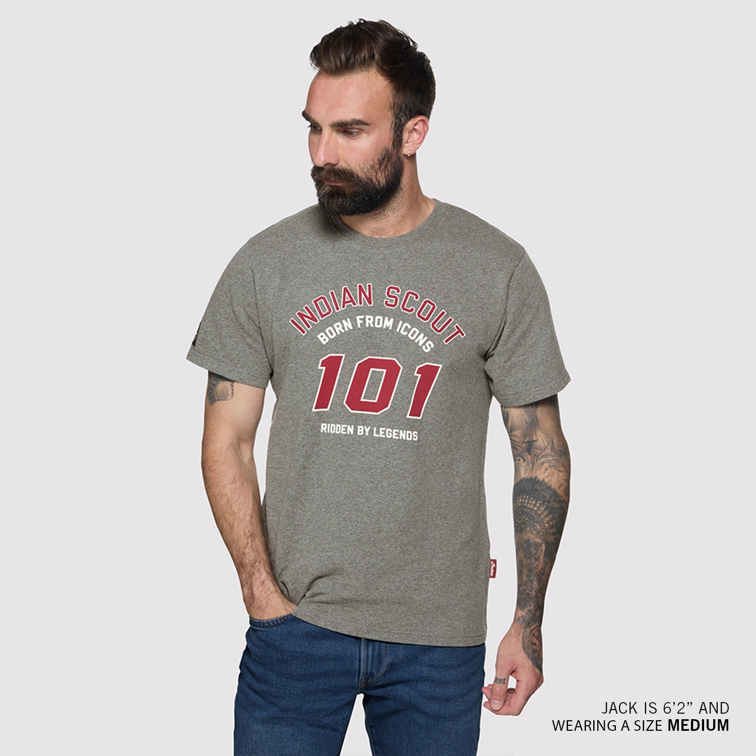 Men's Indian Scout 101 T-Shirt, Gray | Indian Motorcycle