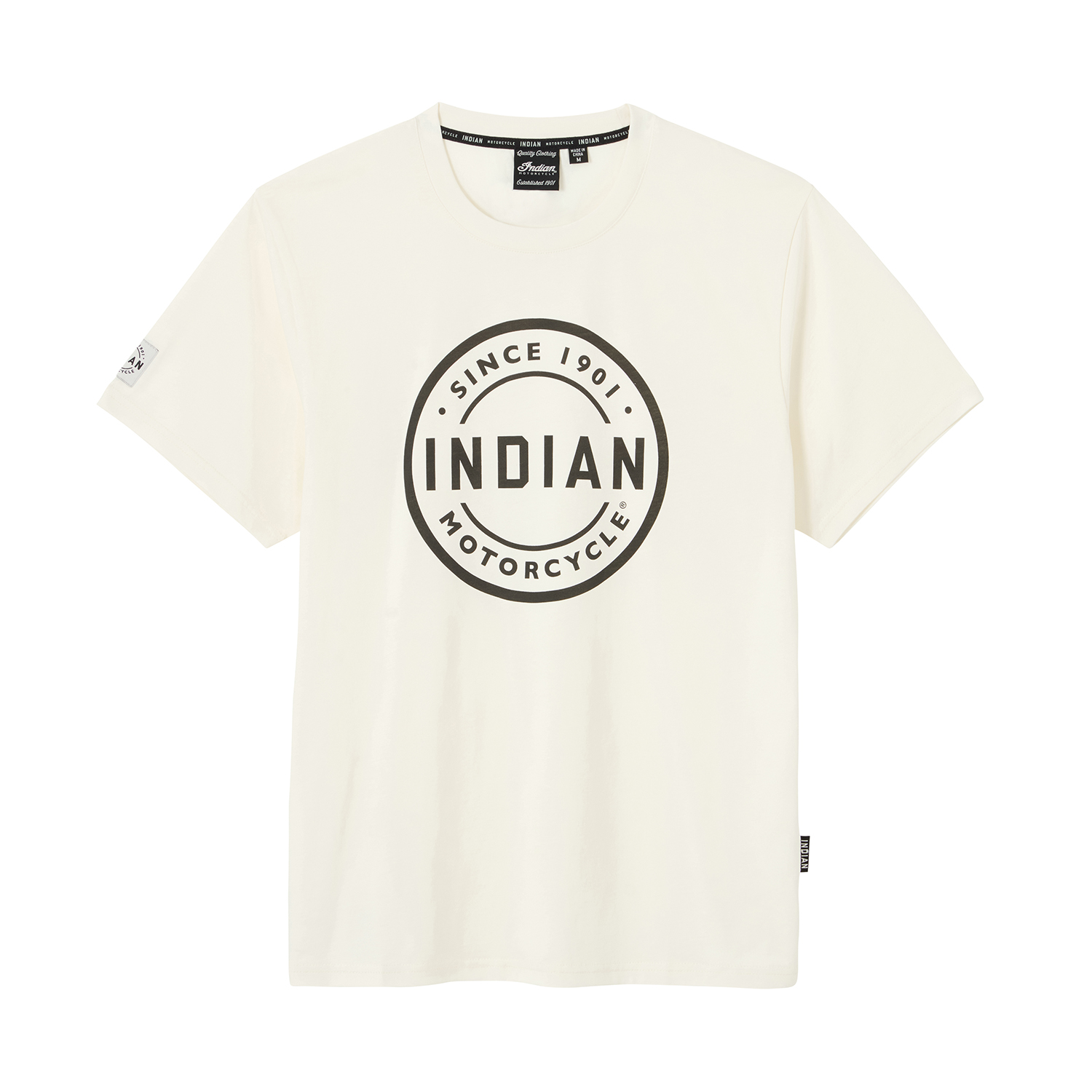 Men's Circle Block Logo T-Shirt, White | Indian Motorcycle