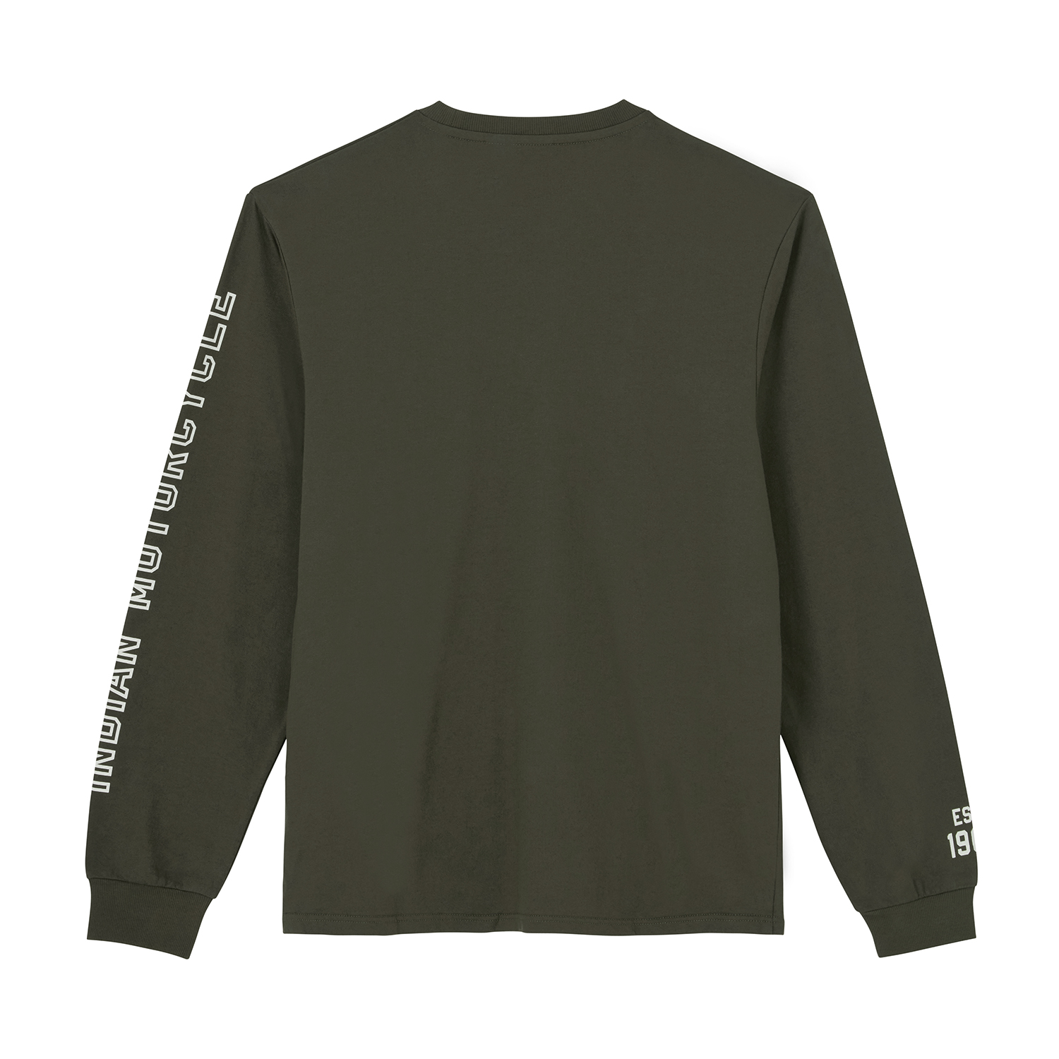 Men's Logo Sleeve Printed Long Sleeve T-Shirt, Green | Indian
