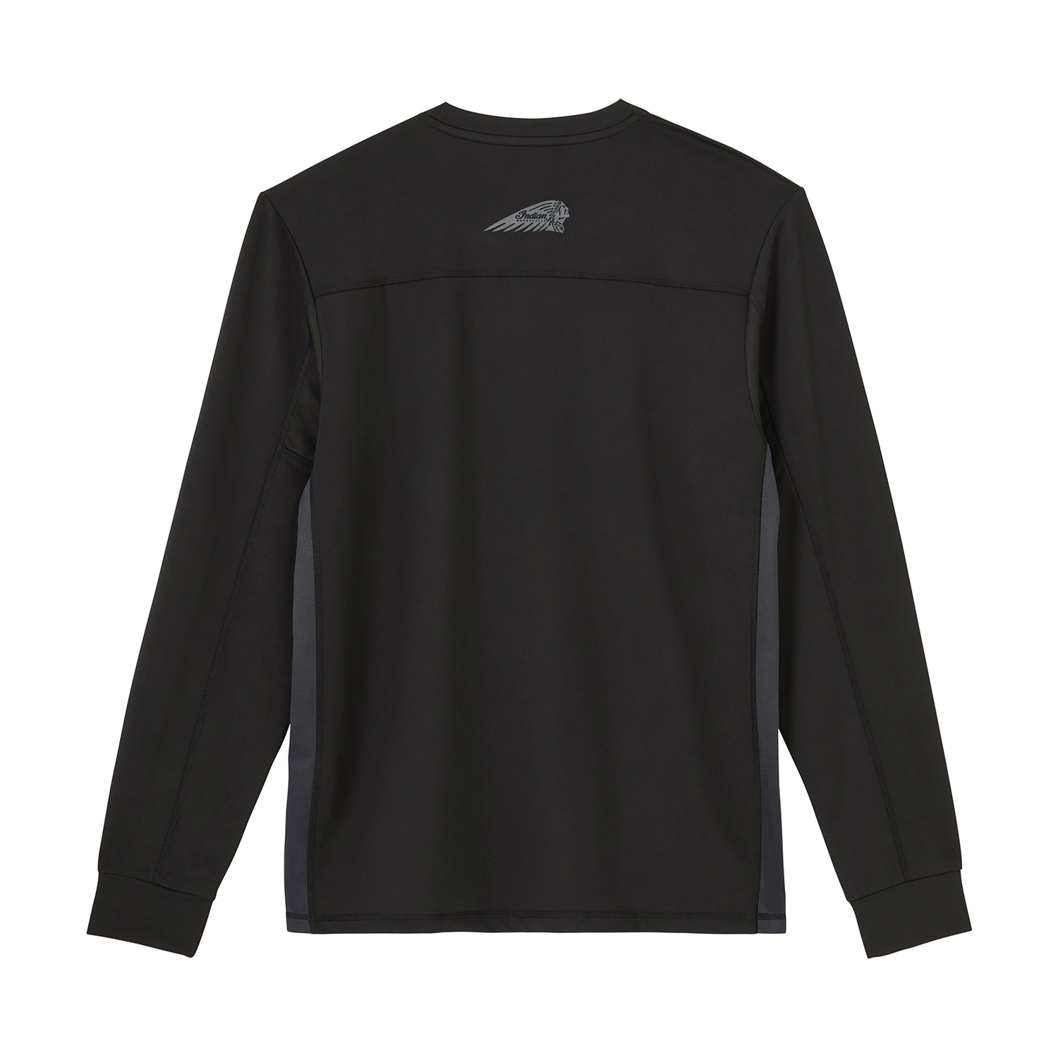 Men's Outline Logo Athlete Long Sleeve T-Shirt, Black | Indian