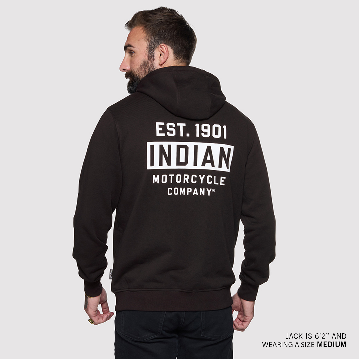 Men's Est 1901 Indian Motorcycle Hoodie, Black | Indian Motorcycle