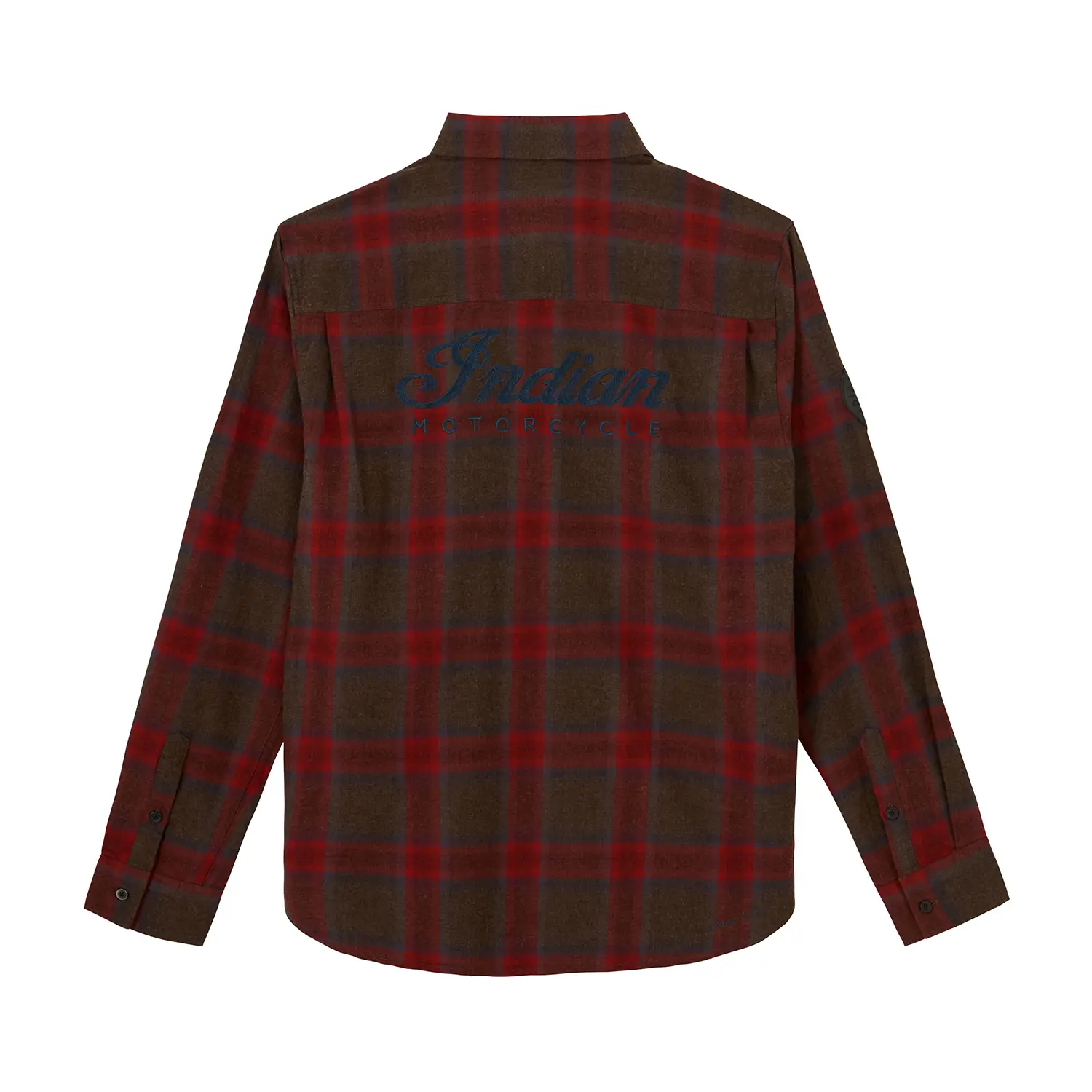 Indian Motorcycle Men's Nashville Plaid Shirt, Red