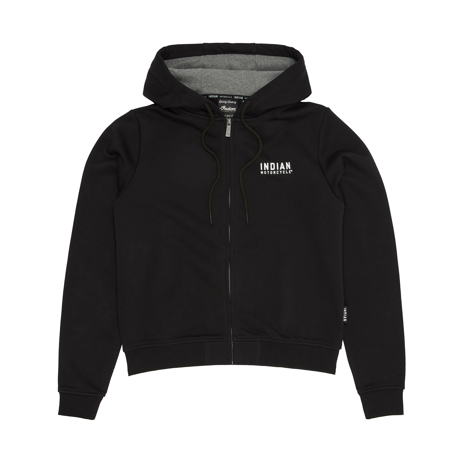 Women's Est 1901 Indian Motorcycle Cropped Hoodie, Black | Indian