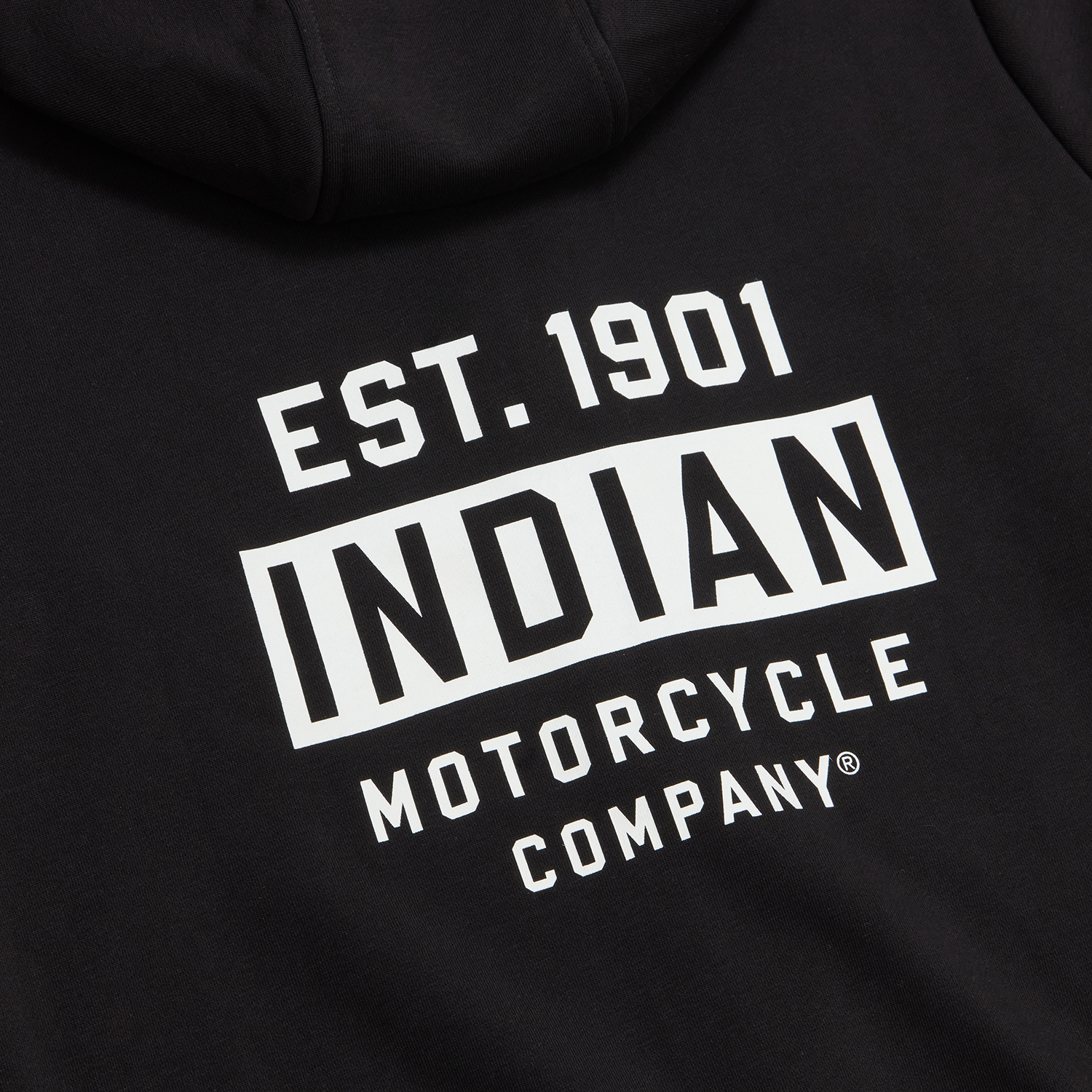 Women's Est 1901 Indian Motorcycle Cropped Hoodie, Black | Indian