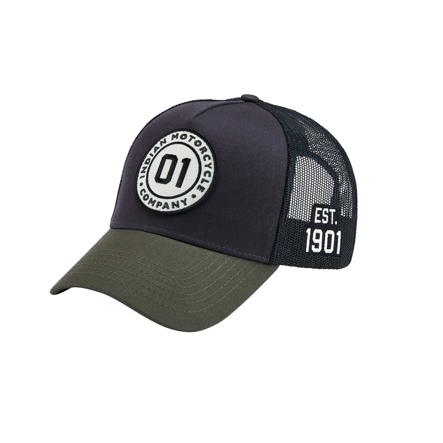 01 Patch Trucker Cap, Gray | Indian Motorcycle