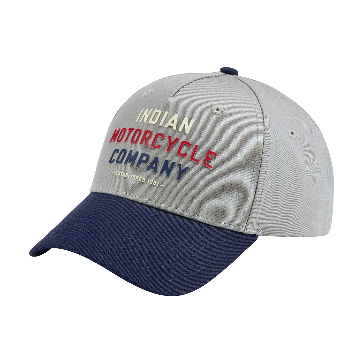 Tri Color Logo Trucker Cap, Gray | Indian Motorcycle