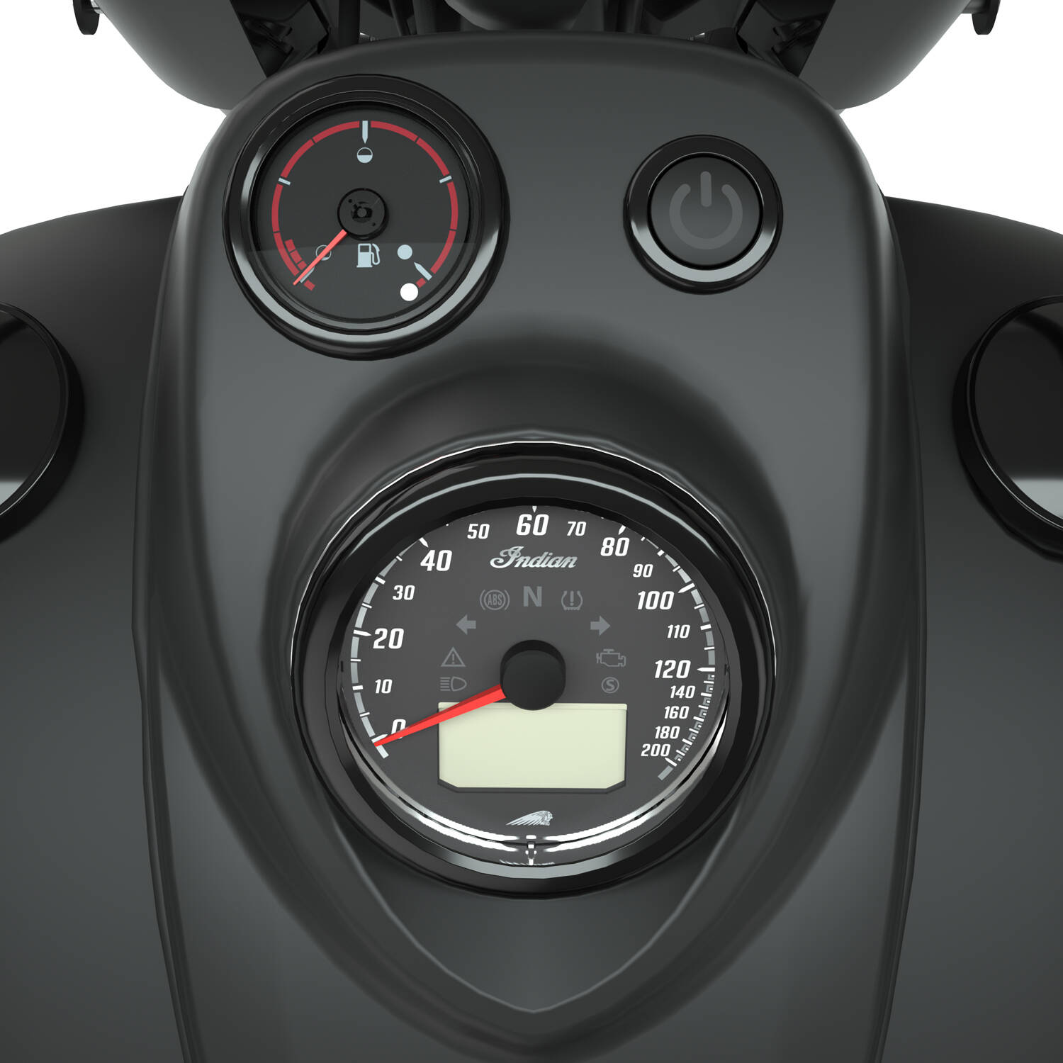Black Dial Face Fuel Gauge Indian Motorcycle
