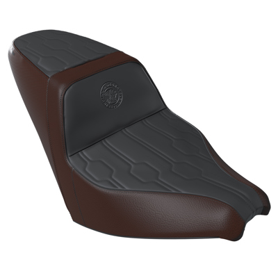 2-Up High Bolster Seat, Two-Tone Black & Brown