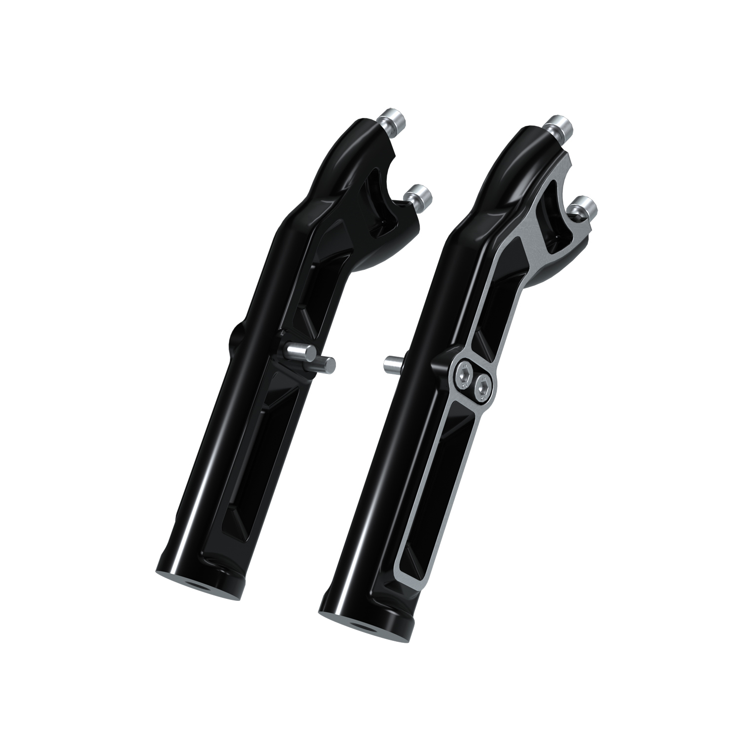 HTTMT Handlebar Risers For Boulevard Intruder Volusia V-Star Vmax - Black, 1-Inch Rise