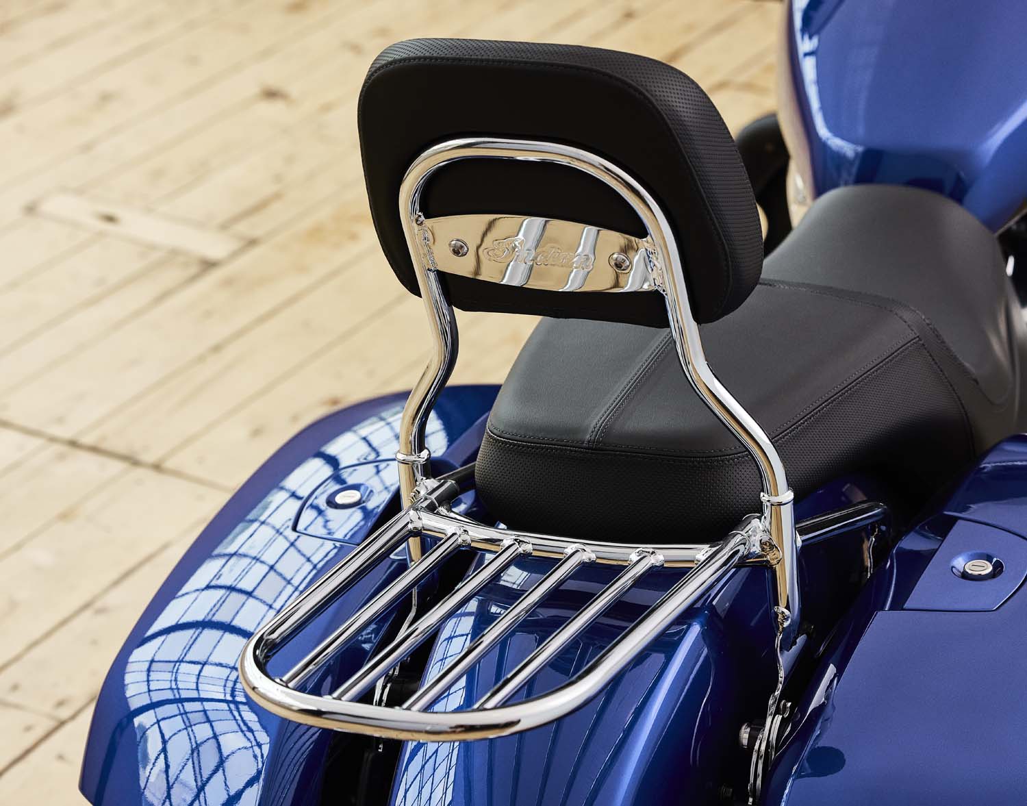 12 in. Universal Quick Release Passenger Backrest, Chrome | Indian
