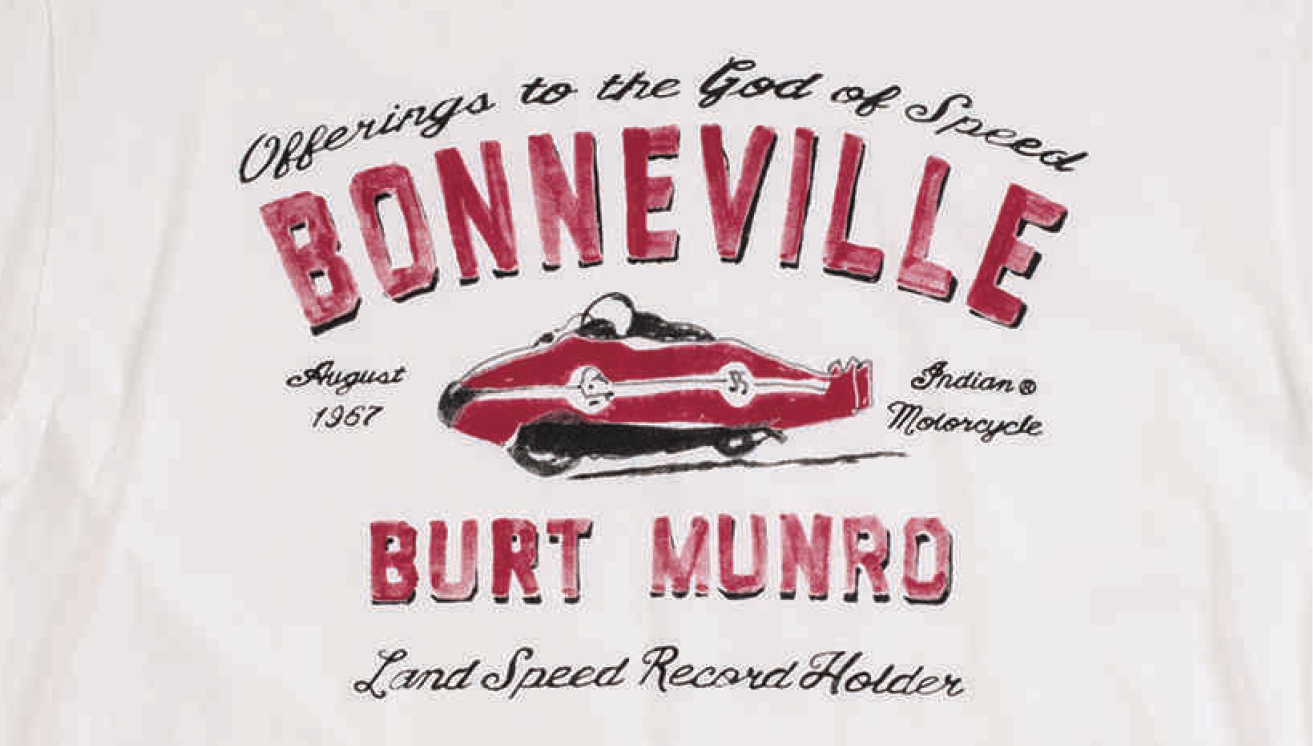 Gray Indian Motorcycle Mens 1901 Special Munro T-Shirt 