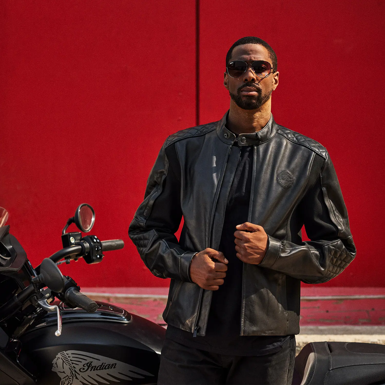 Men's Lambeth Jacket, Black Indian Motorcycle