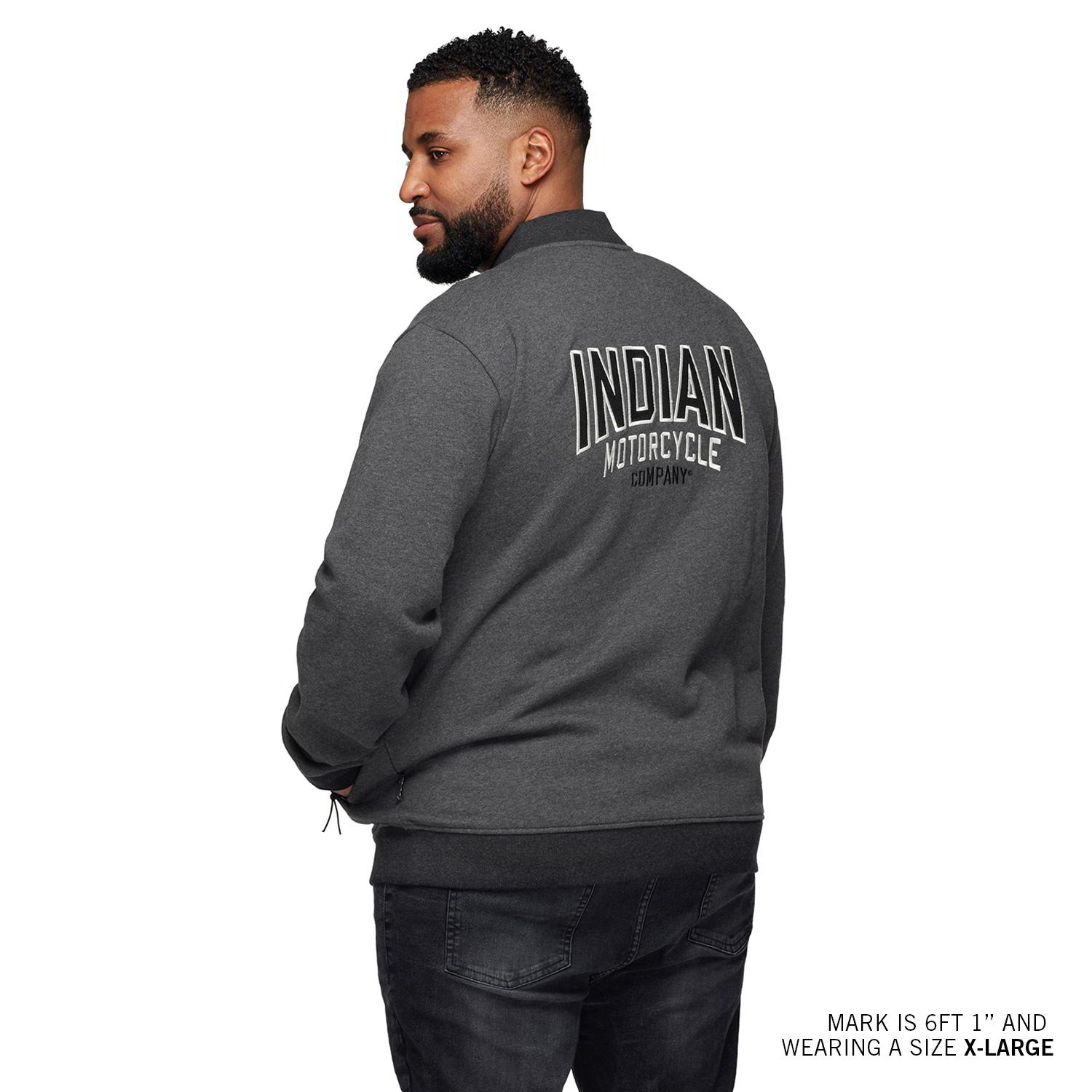 Men's Colorblock Marl Zip Thru, Gray | Indian Motorcycle