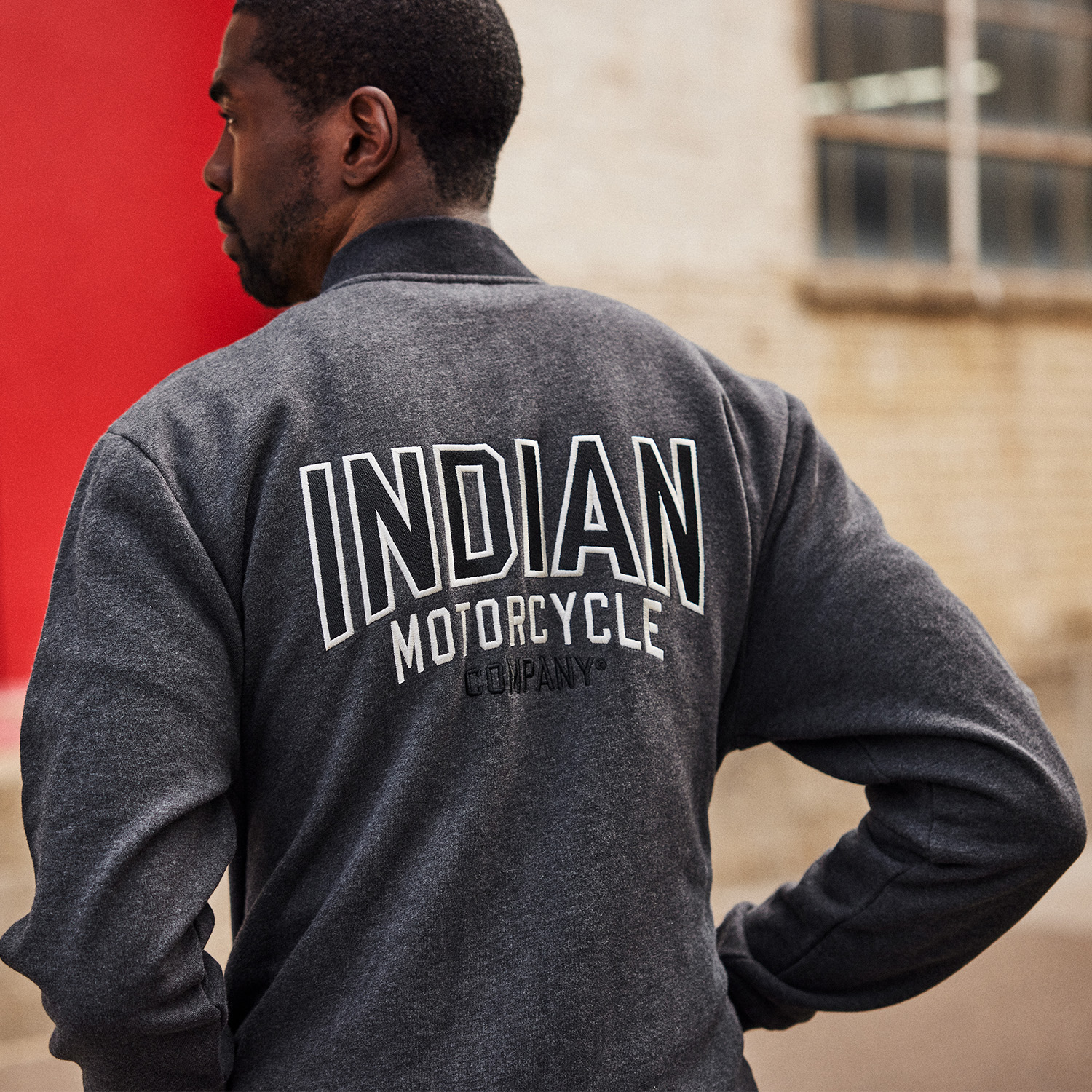 Men's Colorblock Marl Zip Thru, Gray | Indian Motorcycle