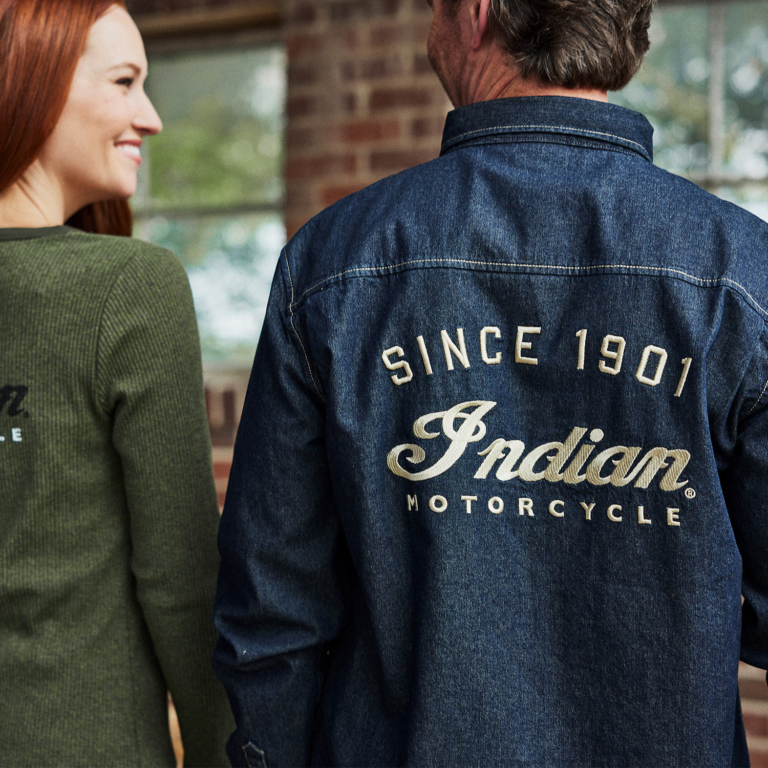 Men's Denim Shirt, Gray | Indian Motorcycle