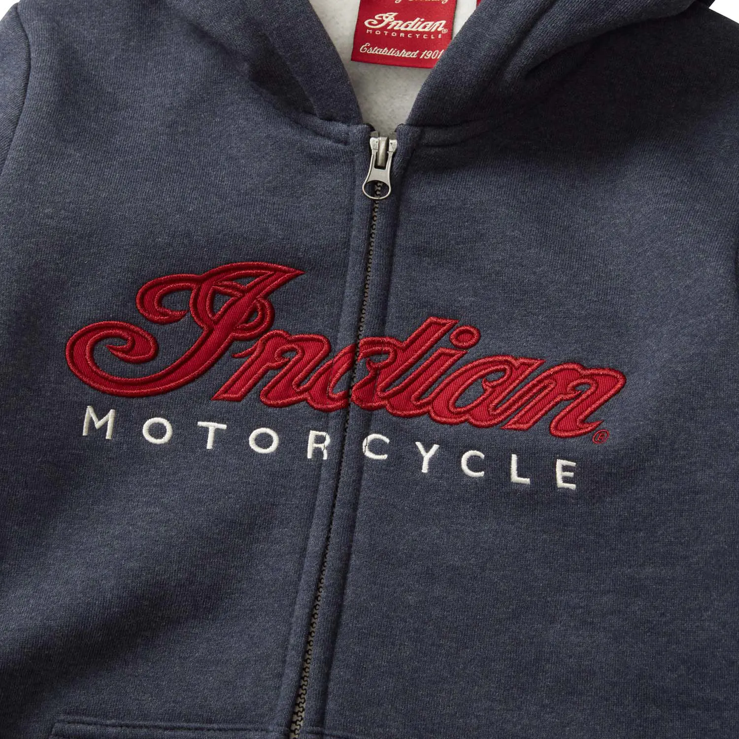 1901 Vintage Indian Motorcycle 1/4 Zip Fleece Pullover 1901 Vintage Indian Motorcycle 1/4 Zip Fleece Pullover