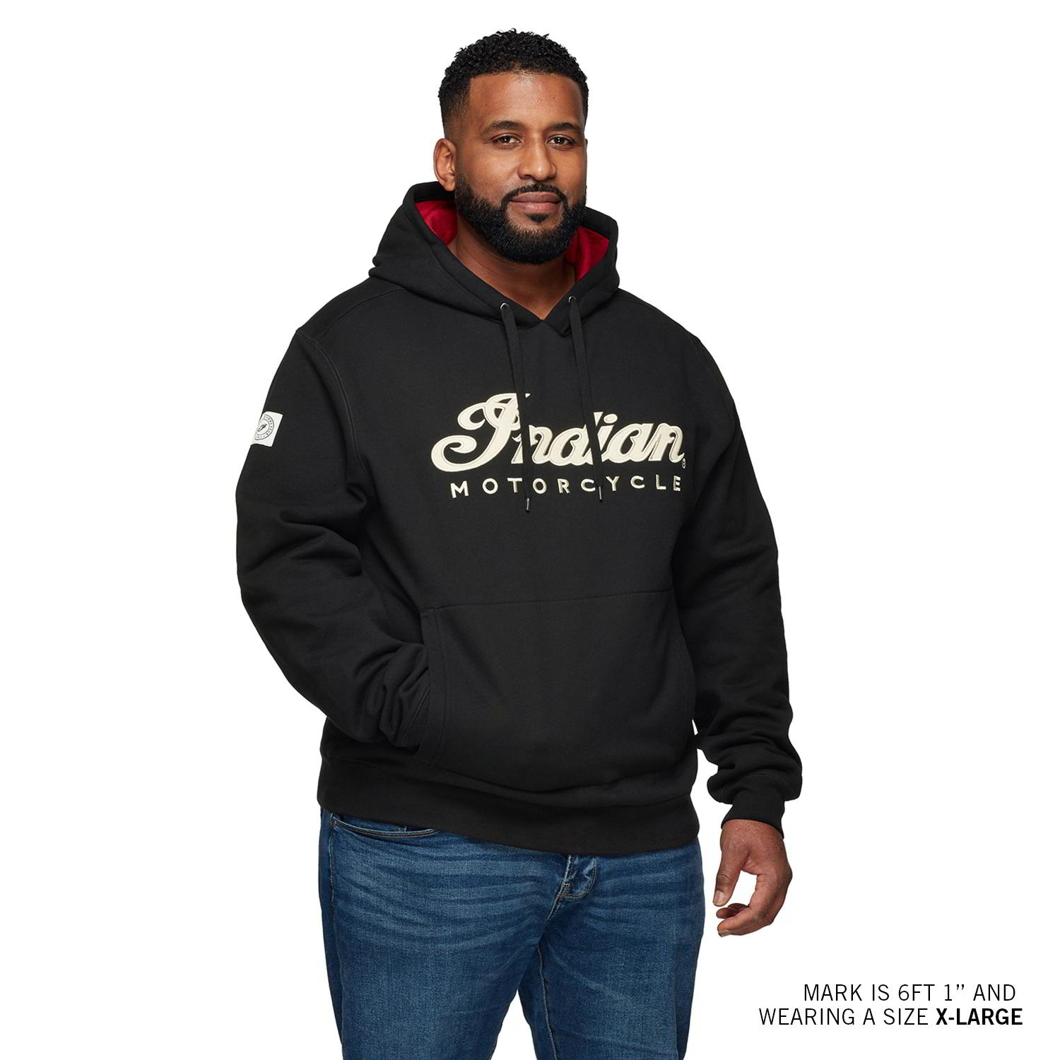 Men's Applique Headdress Hoodie, Black | Indian Motorcycle