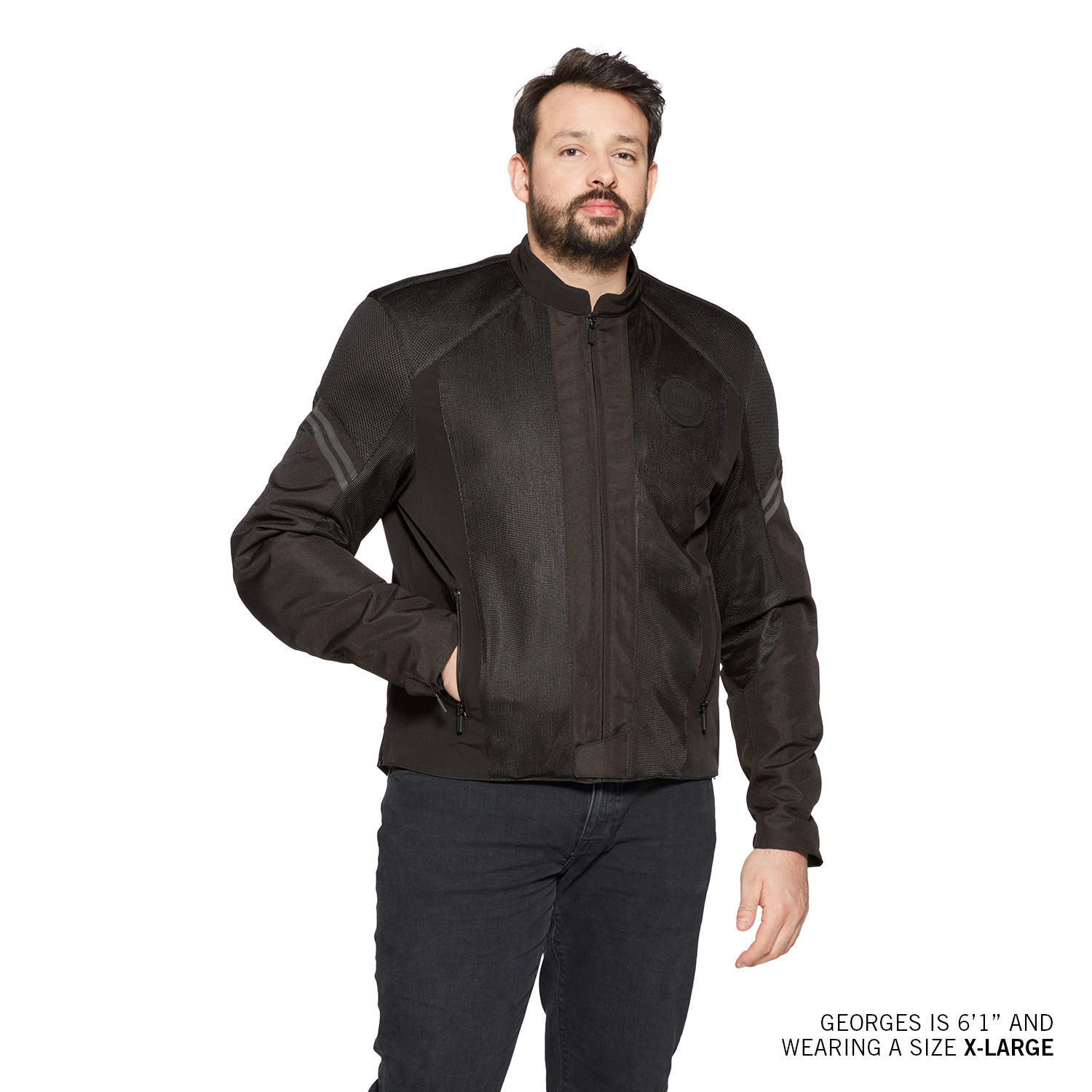 Indian Motorcycle Men's San Pedro Mesh Jacket Black 2864643 | eBay