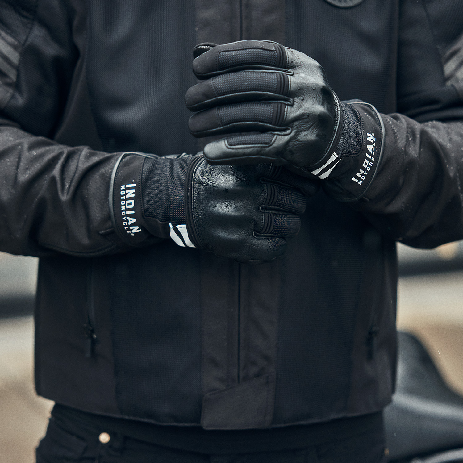 Men's San Pedro Mesh Gloves, Black | Indian Motorcycle