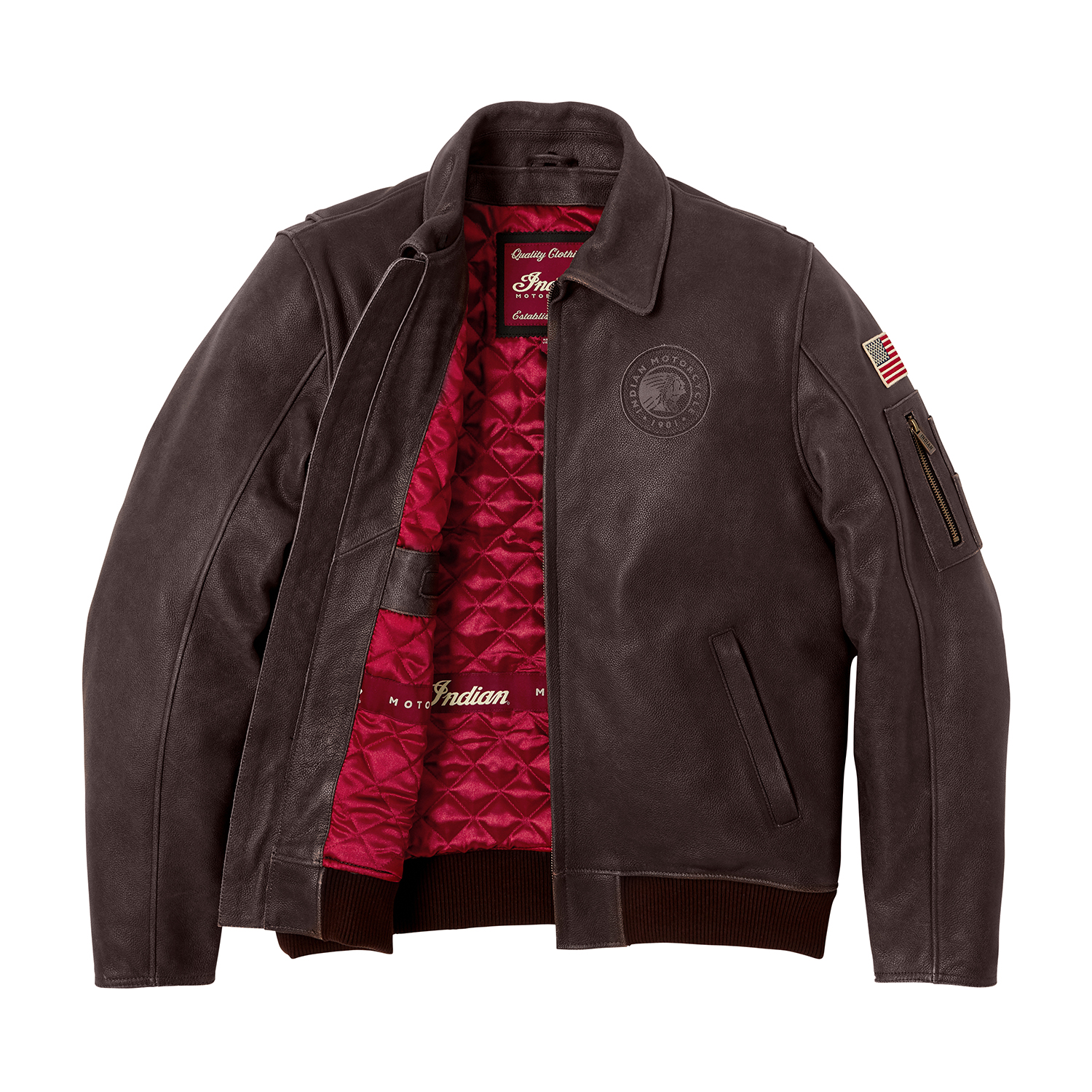 Indian Motorcycle Men's Flying Jacket Brown 2864826 | eBay