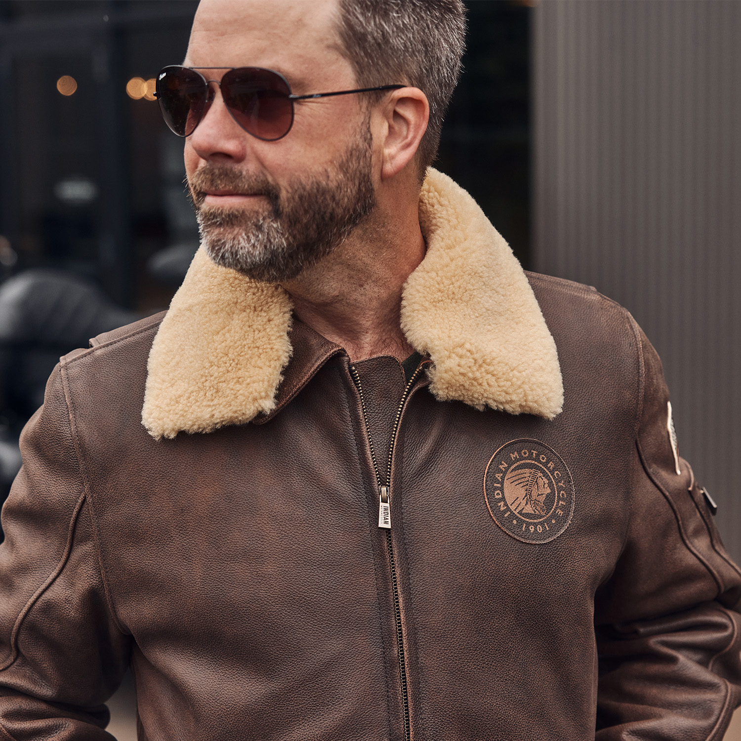 Men's Flying Jacket, Brown | Indian Motorcycle
