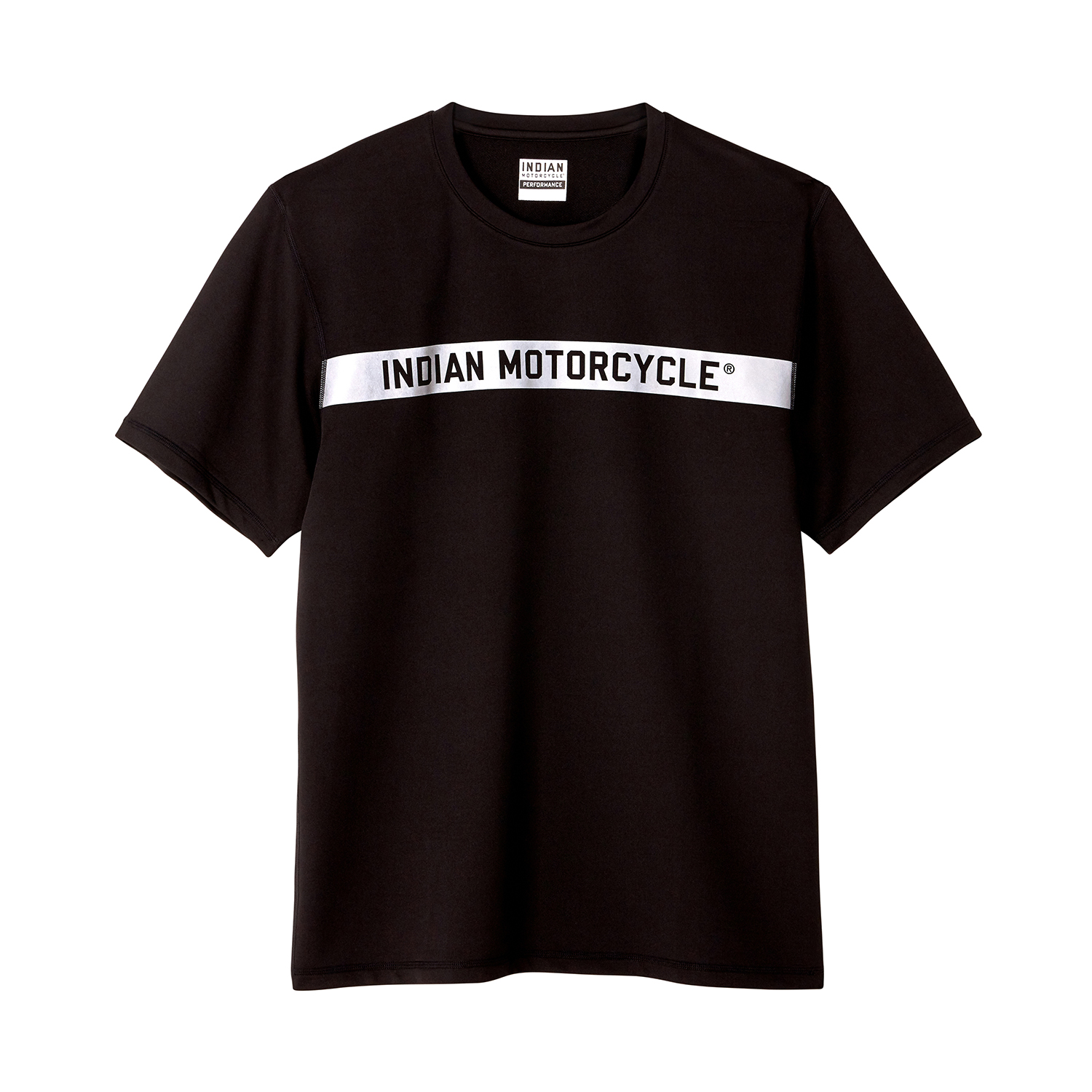 Indian Motorcycle ブラックレザーシャツ 38 Men's Block Panel Athlete T-Shirt, Black | Indian Motorcycle