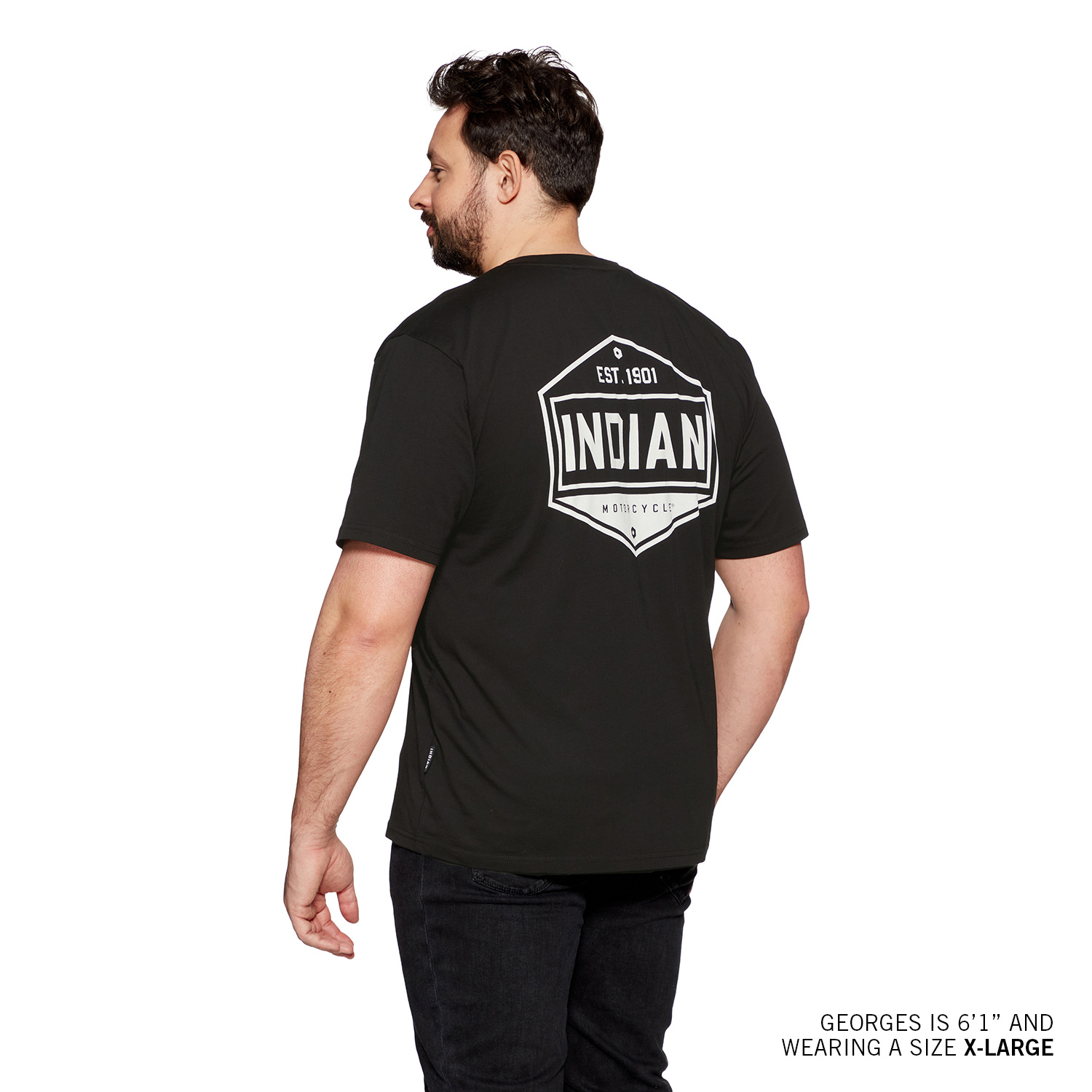 Men's Hexagon Graphic T-Shirt, Black | Indian Motorcycle EN-CA