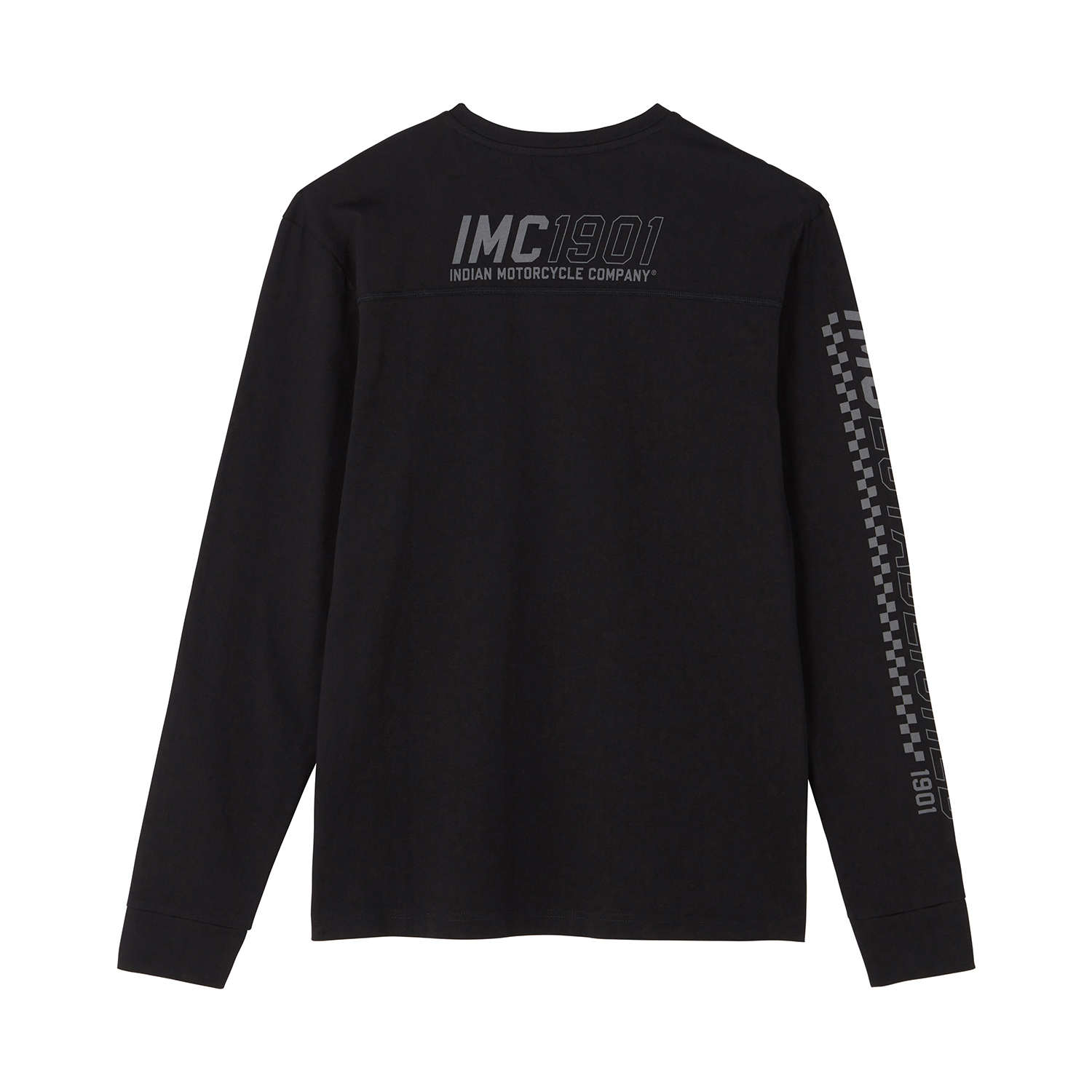 Men's IMC 1901 Sleeve Print Longsleeve T-Shirt, Black | Indian