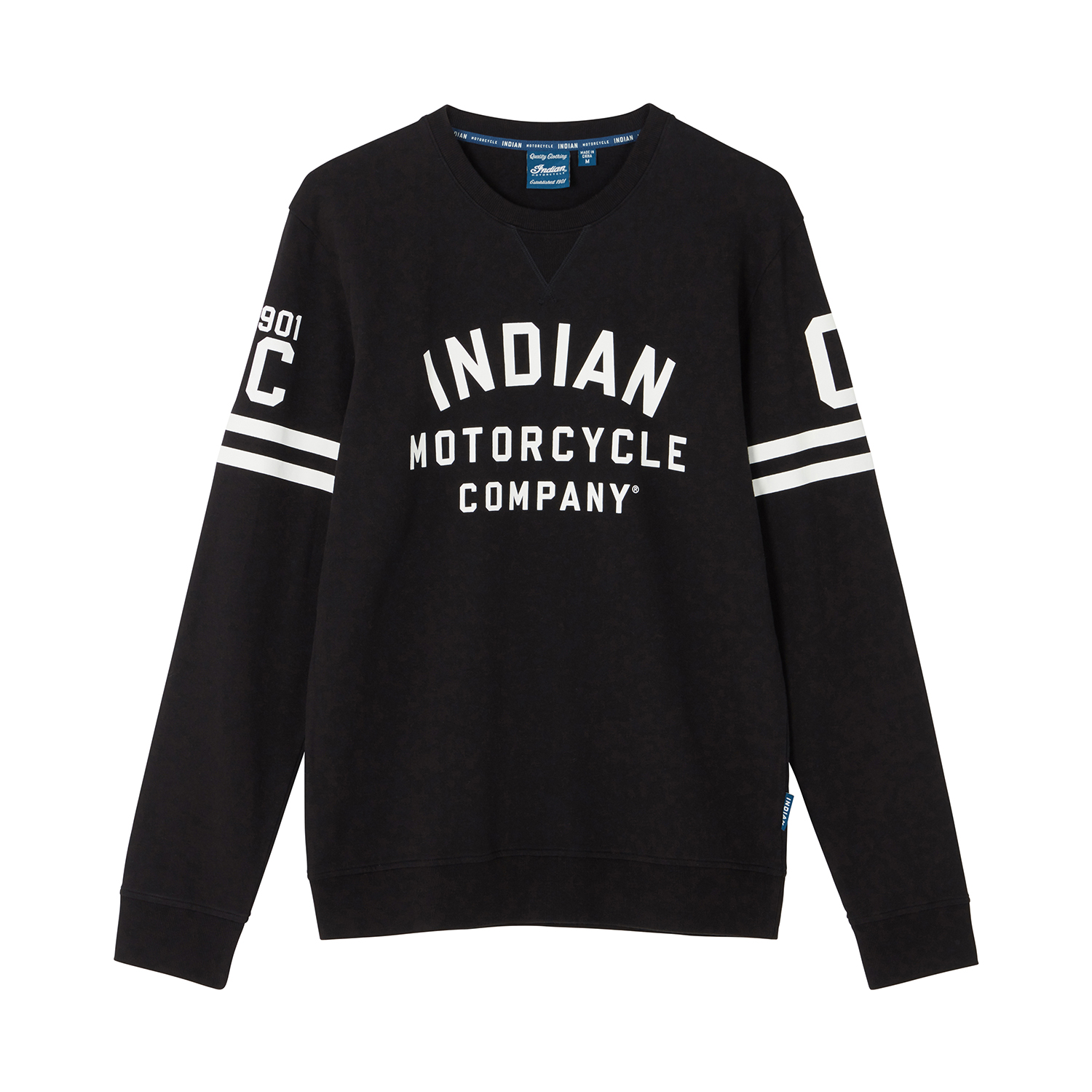 Men's IMC 1901 Stripes Longsleeve T-Shirt, Black | Indian Motorcycle