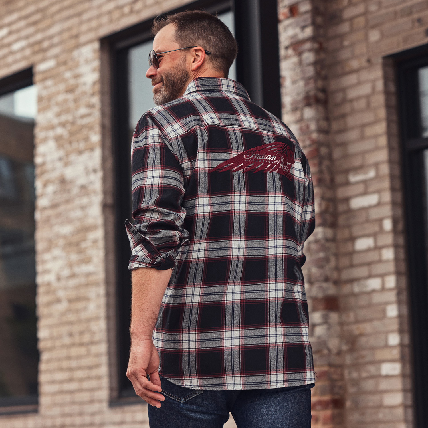 Men's Memphis Plaid Shirt, Red | Indian Motorcycle
