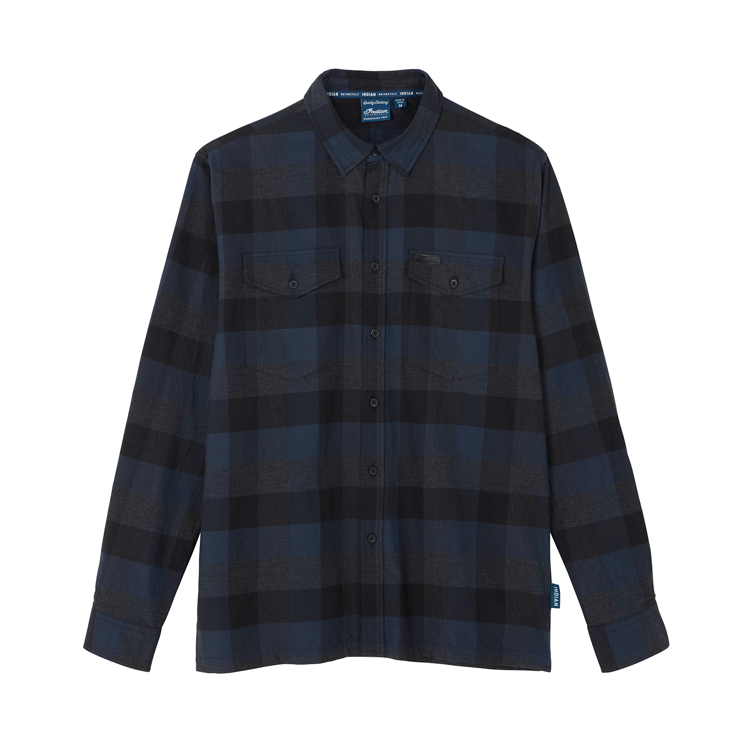 Men's Dallas Plaid Shirt, Blue | Indian Motorcycle