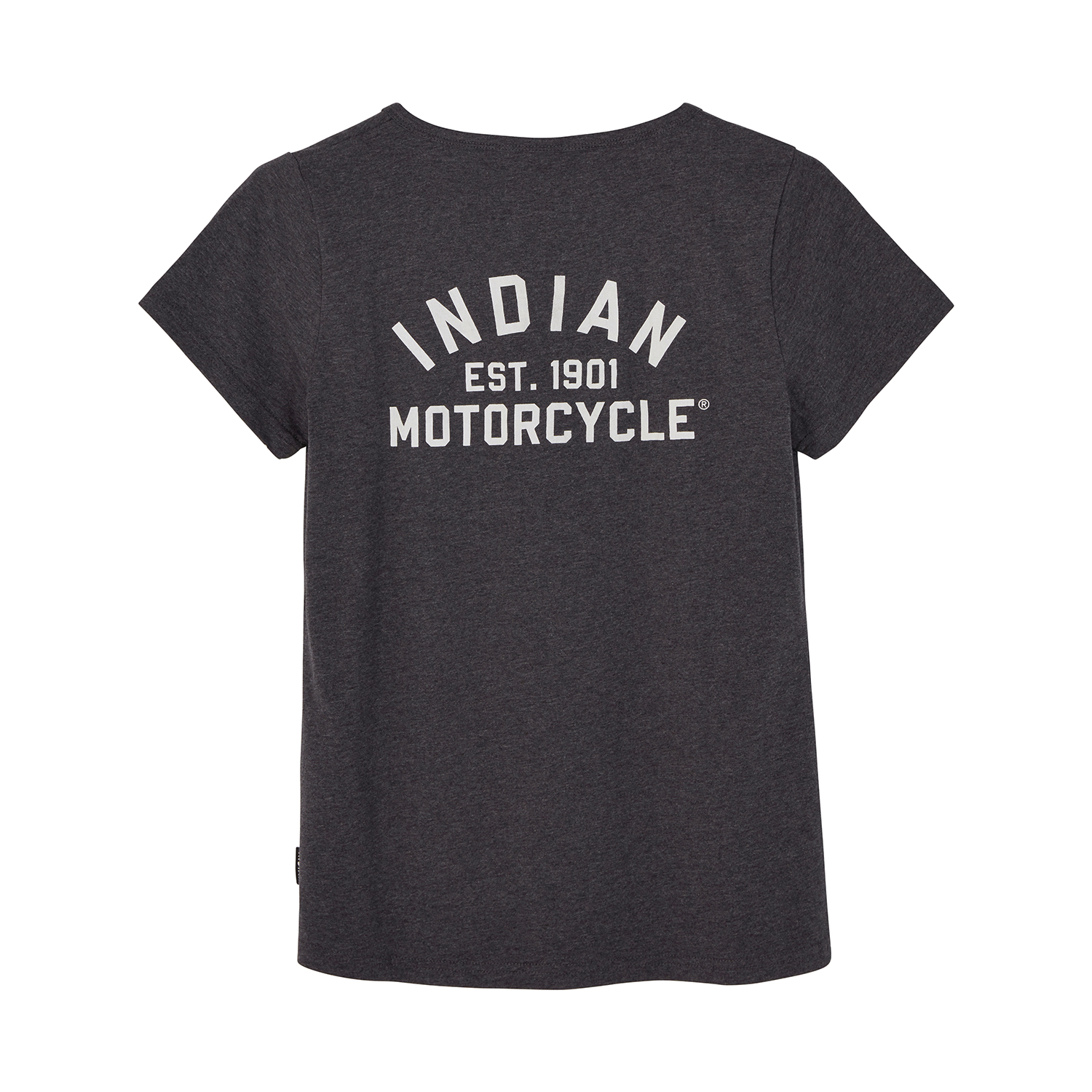 Women's Block Logo Notch Neck T-Shirt, Gray | Indian Motorcycle