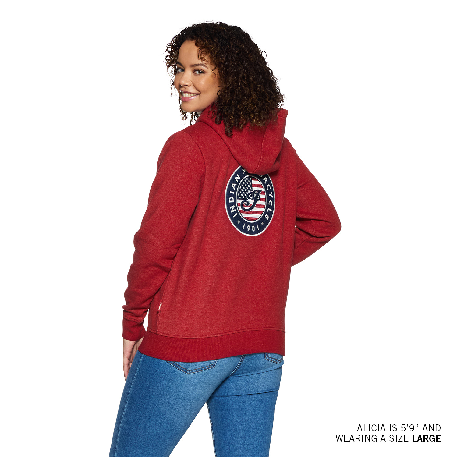 Women's USA Flag Hoodie, Red | Indian Motorcycle