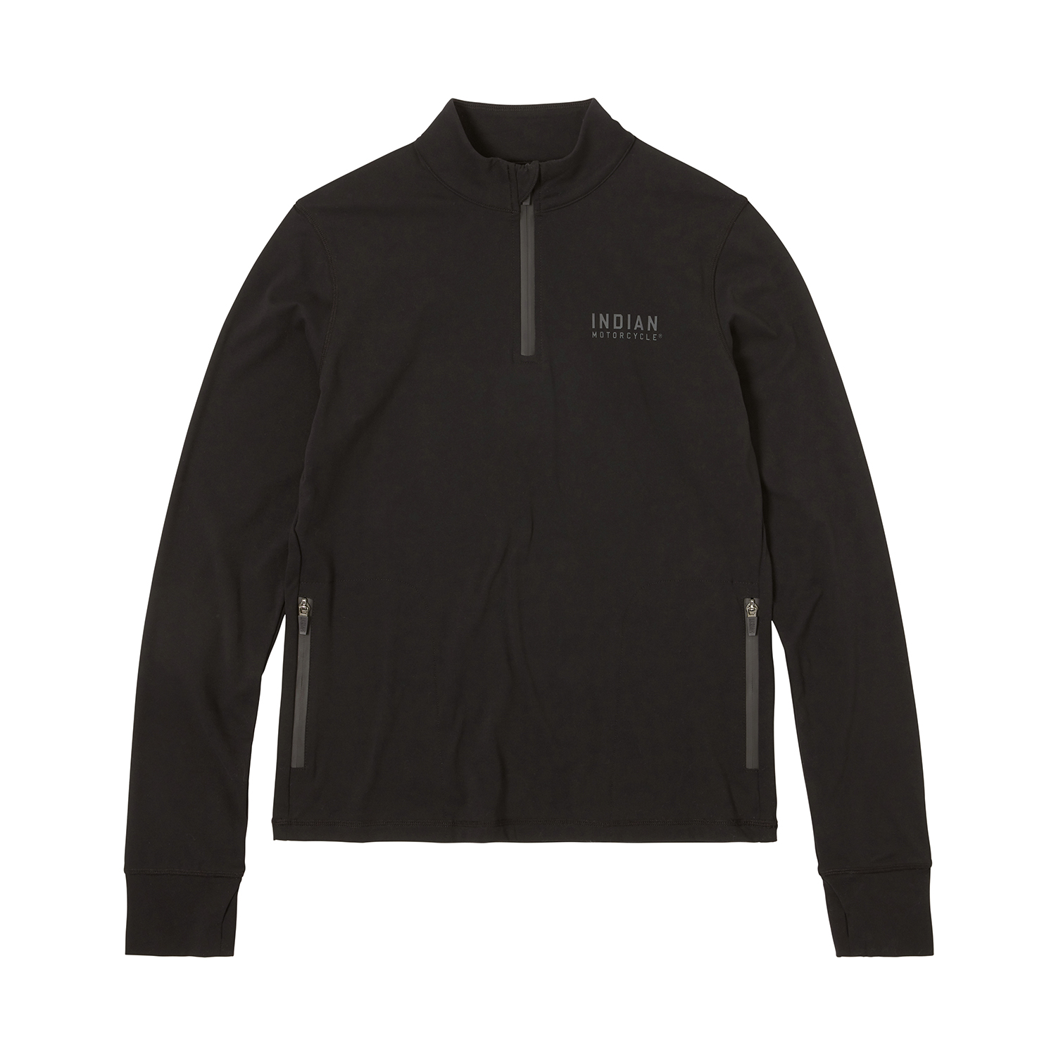 Women's Quarter Zip Performance Top, Black | Indian Motorcycle