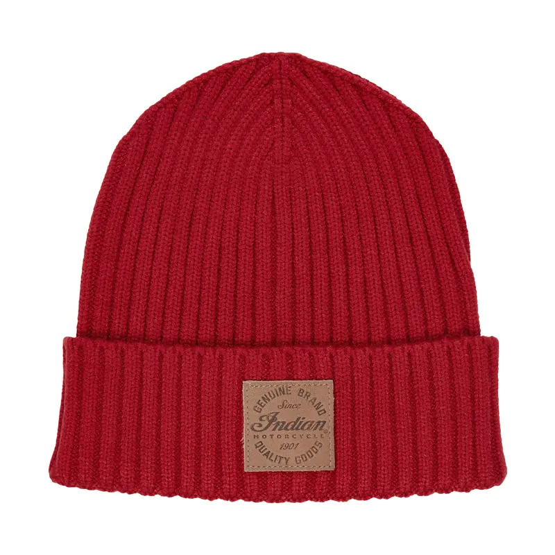 Vintage 1901 Red Brown Indian Motorcycle Knit Cap