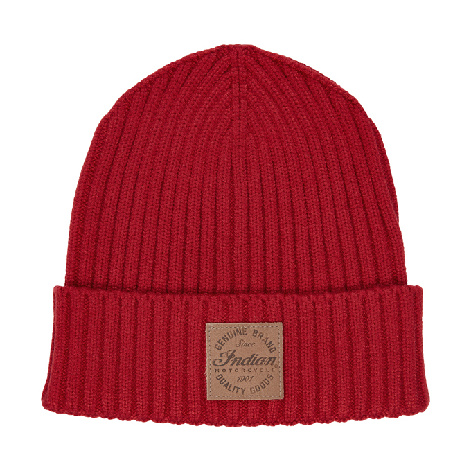 Vintage 1901 Red Brown Indian Motorcycle Knit Cap